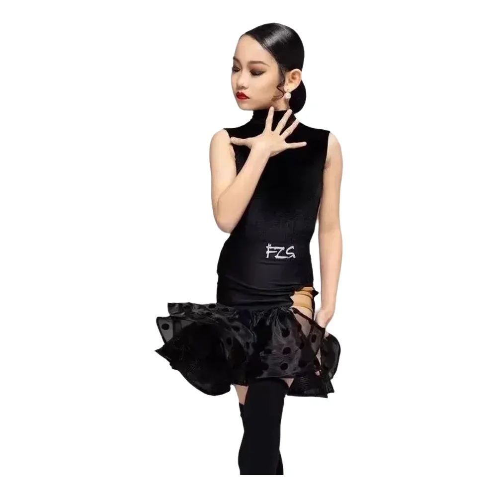 Children's Latin Dance Costumes Children's Latin Top Skirt Sequins Performing Competition Costume Girls Salsa Dancing Black SET
Children's Latin Dance Costumes Children's Latin Top Skirt Sequins Performing Competition Costume Girls Salsa Dancing Black SET