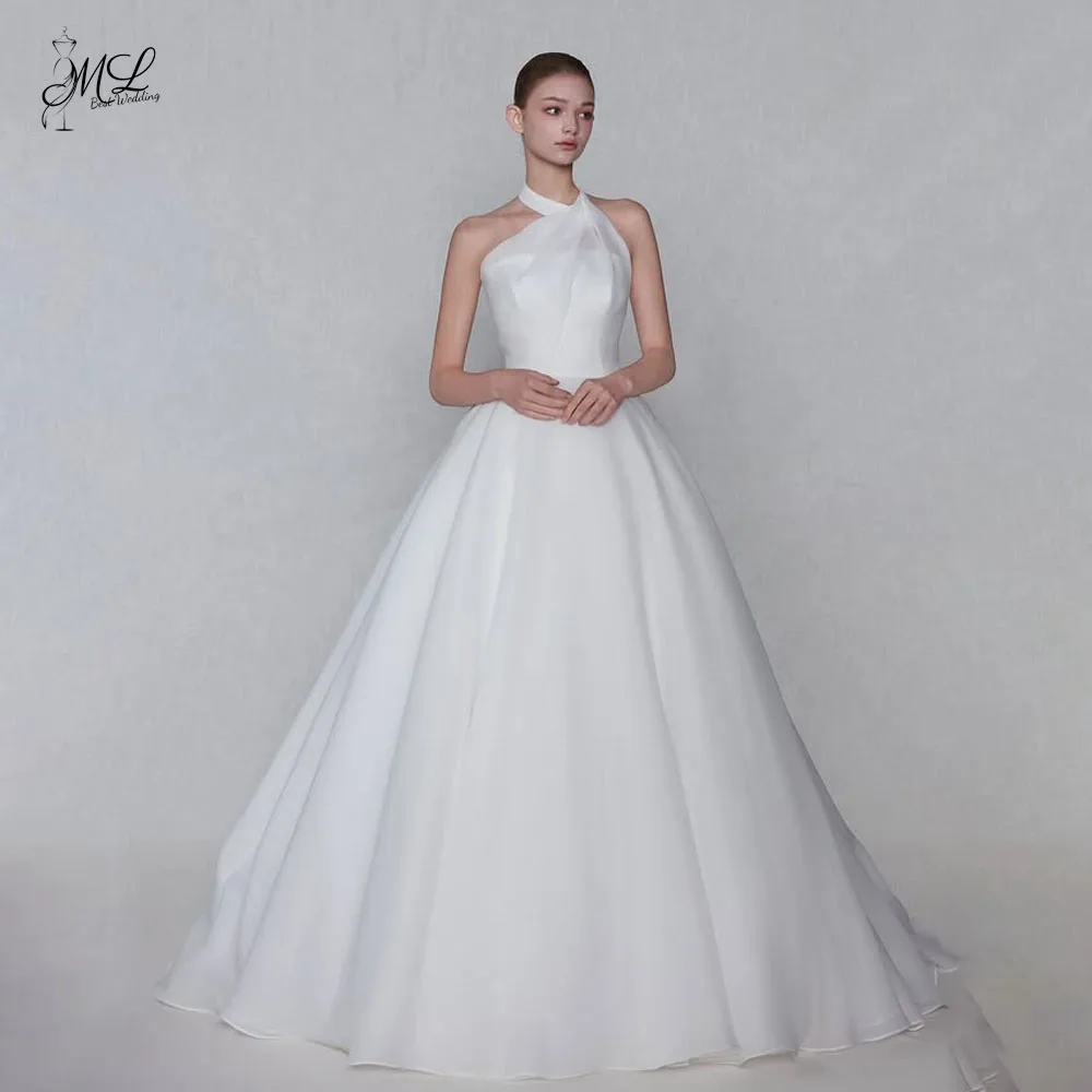 ML Halter A Line Silk Organza Wedding Dresses Korea Photo shoot Floor Length Bridal Gowns Elegant Floor Length Customized
ML Halter A Line Silk Organza Wedding Dresses Korea Photo shoot Floor Length Bridal Gowns Elegant Floor Length Customized