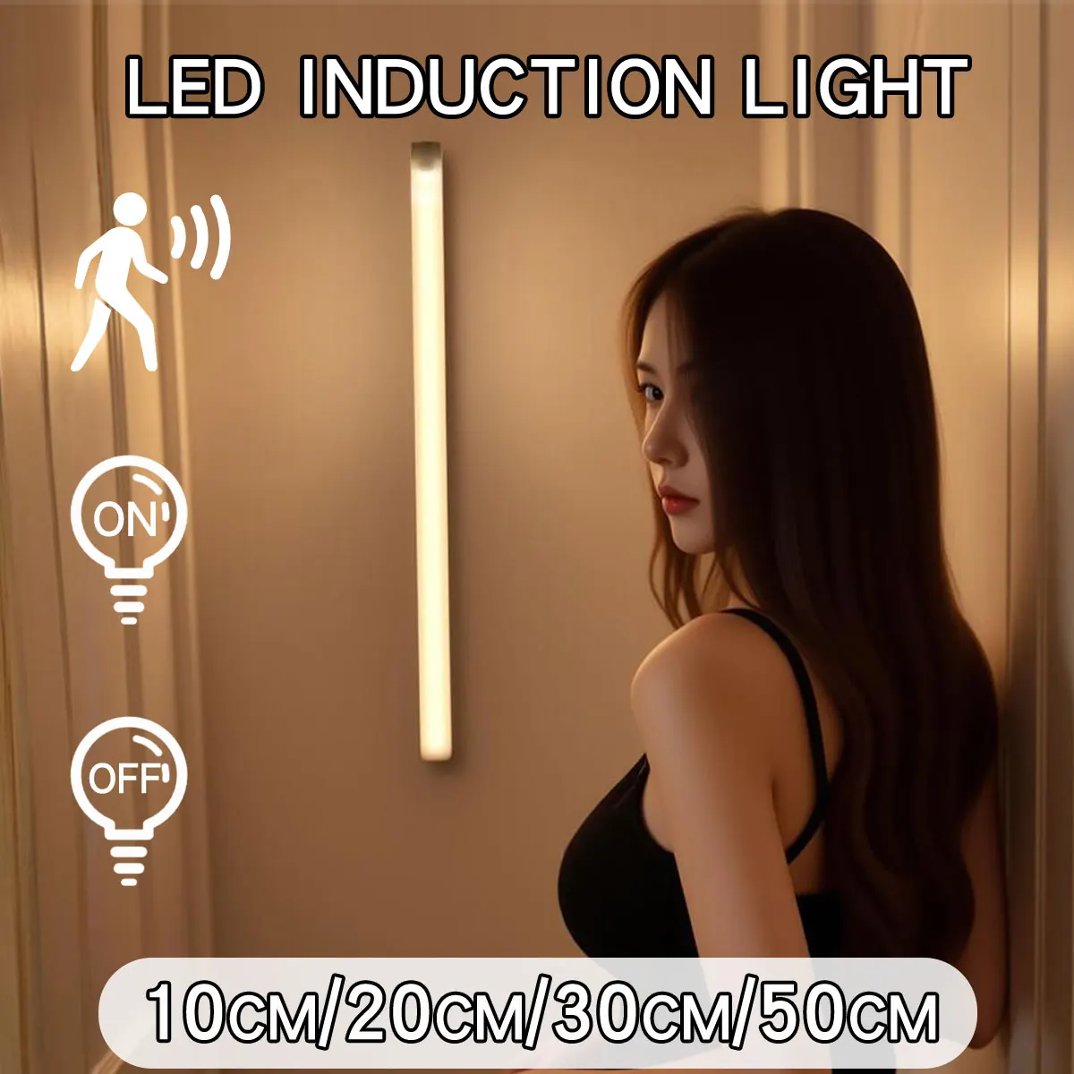 Motion Sensor Light Wireless LED Night Light USB Rechargeable Night Lamp For Kitchen Cabinet Wardrobe Lamp Staircase Backlight