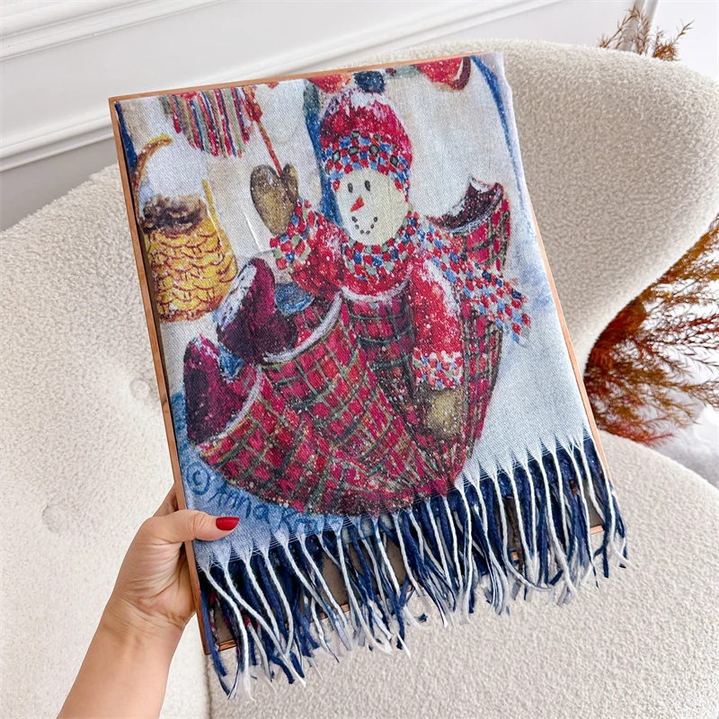 Oil Painting Design Cashmere Scarf for Women Winter Warm Soft Shawls Wrap Scarves Lady Cold Proof Poncho Echarpe Pashmina Stoles
Oil Painting Design Cashmere Scarf for Women Winter Warm Soft Shawls Wrap Scarves Lady Cold Proof Poncho Echarpe Pashmina Stoles