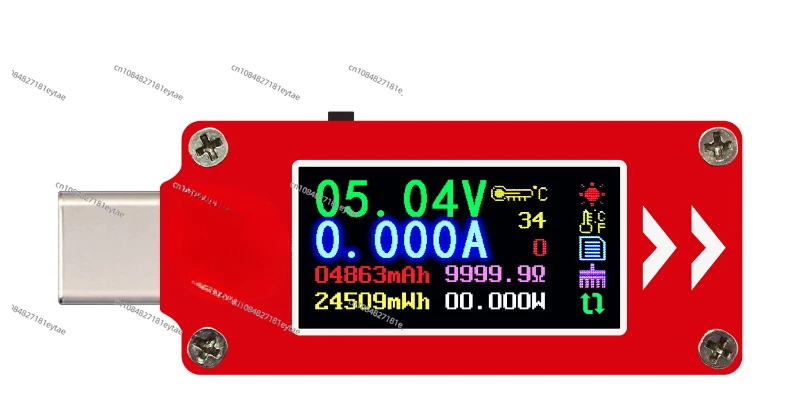 TC64 Detection Type-C Voltage Ammeter Capacity Temperature Measurement PD Fast Charge Tester
TC64 Detection Type-C Voltage Ammeter Capacity Temperature Measurement PD Fast Charge Tester