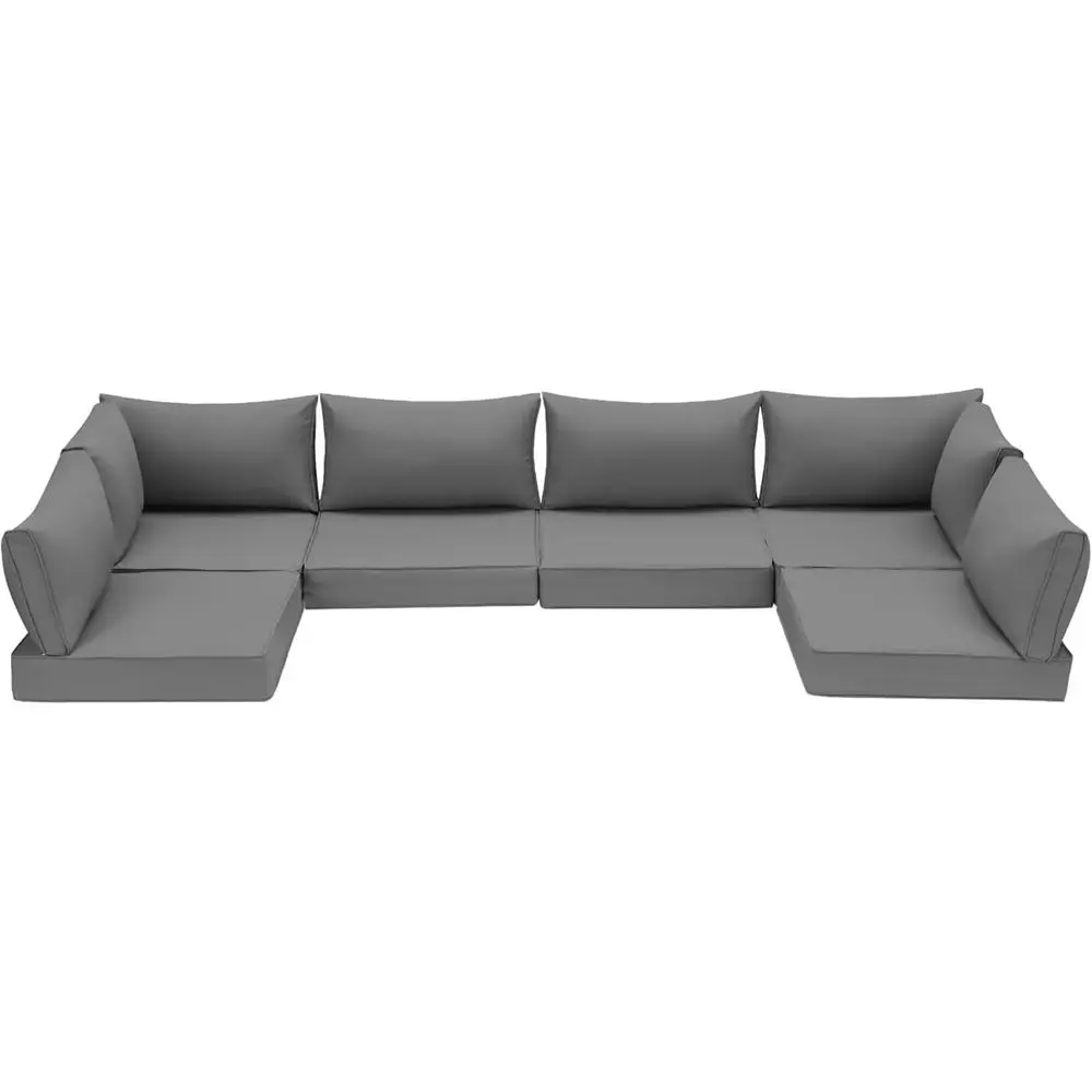Weather-Resistant Outdoor Cushions for Patio Furniture - 14-Piece Set for Sectional Sofa in Gray
Weather-Resistant Outdoor Cushions for Patio Furniture - 14-Piece Set for Sectional Sofa in Gray