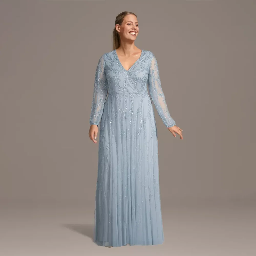 Elegant V-Neck Mother Of The Bride Dresses Puff Sleeves Sequined Wedding Guest Dresses Floor Length robe mere de la mariée 2026
Elegant V-Neck Mother Of The Bride Dresses Puff Sleeves Sequined Wedding Guest Dresses Floor Length robe mere de la mariée 2026
