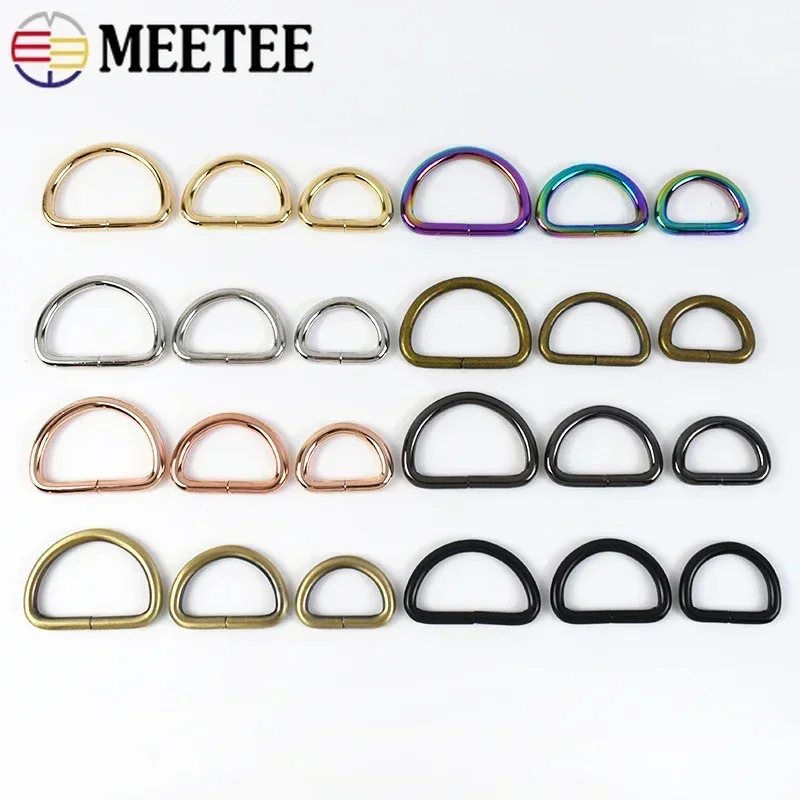 Meetee 50Pcs 13-50mm Metal D Rings Buckles Bag Strap Connector Clasp Shoes Clothes Belt Buckle Keychain D-ring DIY Accessories
Meetee 50Pcs 13-50mm Metal D Rings Buckles Bag Strap Connector Clasp Shoes Clothes Belt Buckle Keychain D-ring DIY Accessories