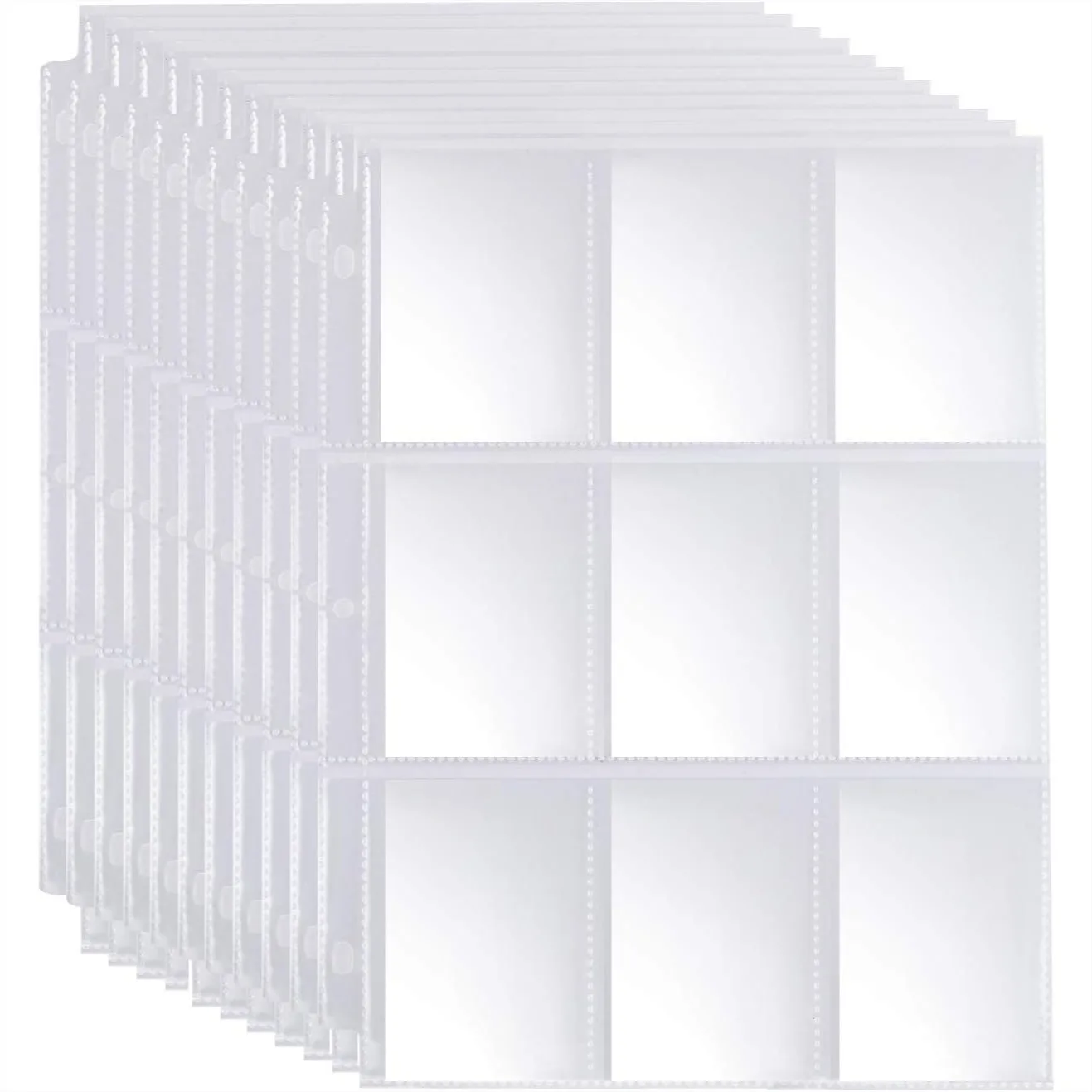 9 Pocket Page Protector - 648 Pockets Double Sided Trading Card Sleeves for 3 Ring Binder, Standard Size Card Sheets
9 Pocket Page Protector - 648 Pockets Double Sided Trading Card Sleeves for 3 Ring Binder, Standard Size Card Sheets