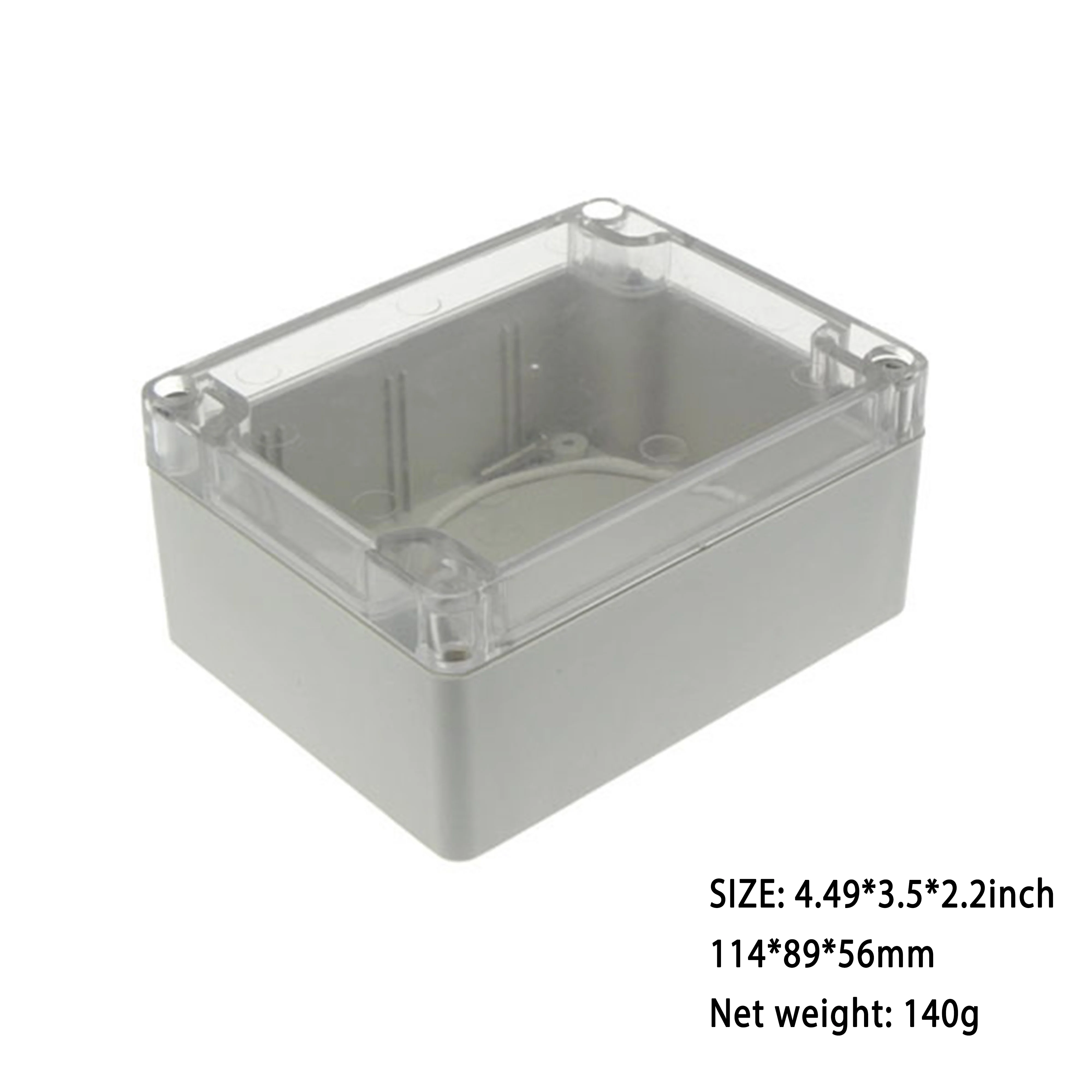 1Pcs 114*89*56MM Clear Cover Waterproof Plastic Electronic Project Box Enclosure Case
1Pcs 114*89*56MM Clear Cover Waterproof Plastic Electronic Project Box Enclosure Case