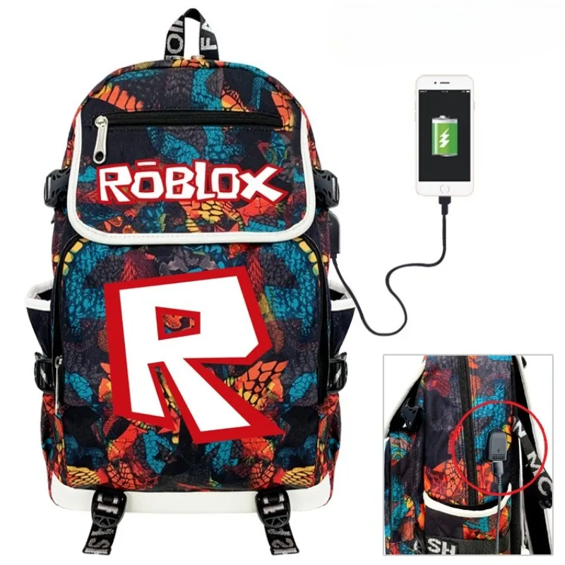 ROBLOX New Cartoon USB Backpack Multifunctional Large Capacity Cartoon Fashion Student School Bag High Quality Casual Backpack
ROBLOX New Cartoon USB Backpack Multifunctional Large Capacity Cartoon Fashion Student School Bag High Quality Casual Backpack