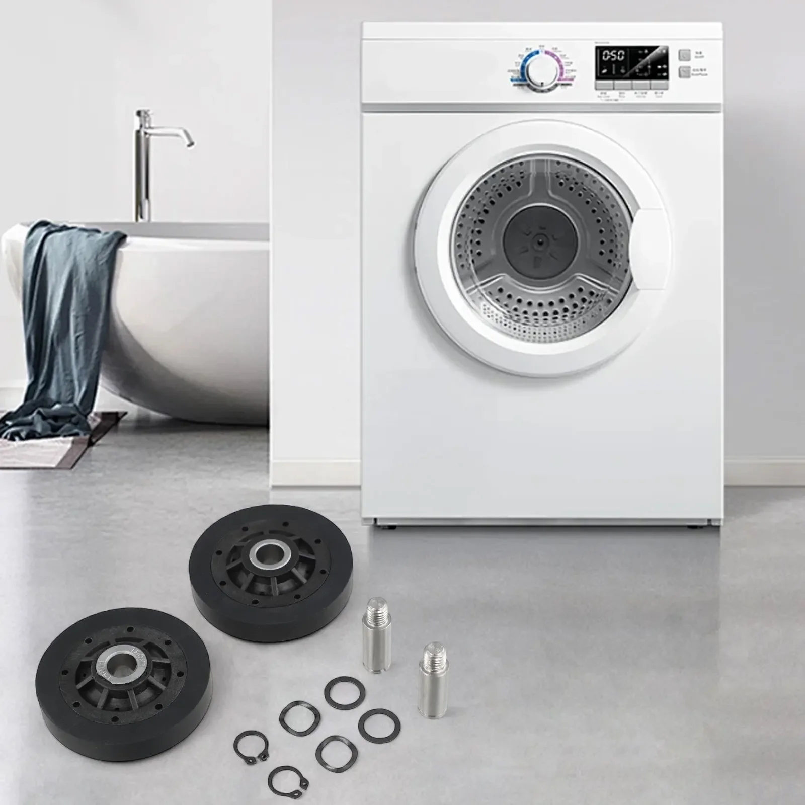 Clothes Dryer Parts Black Dryer Drum Support Easy To Install Robust Construction Smooth Operation Vibration Control
Clothes Dryer Parts Black Dryer Drum Support Easy To Install Robust Construction Smooth Operation Vibration Control