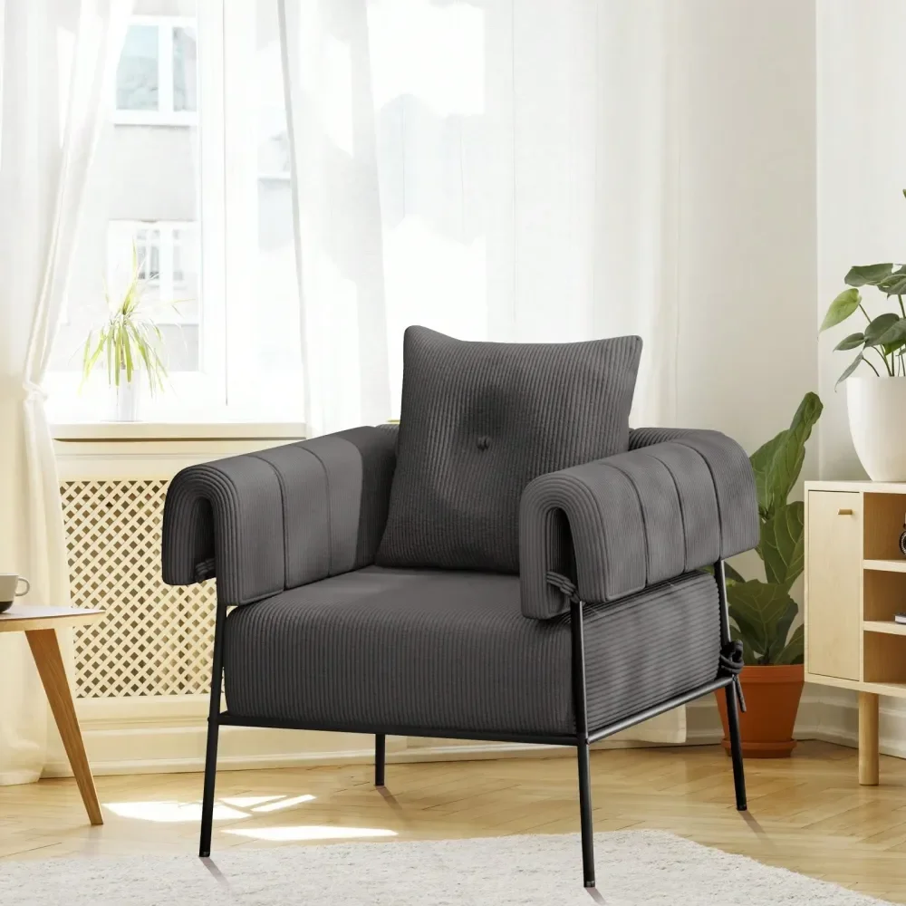Sillas Para Comedor ChairsCorduroy Holstered Accent Chair With Ribbed Texture Modern Sofa Chair With Black Metal Frame Classic A
Sillas Para Comedor ChairsCorduroy Holstered Accent Chair With Ribbed Texture Modern Sofa Chair With Black Metal Frame Classic A