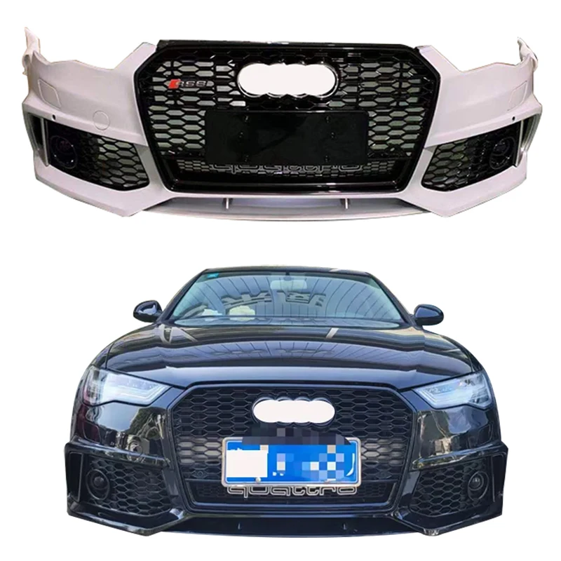 Hot Sale Auto Parts A6 Facelift Body Kit Upgrade to RS6 C7PA Front Bumper with Grille for Audi 2016-2018
Hot Sale Auto Parts A6 Facelift Body Kit Upgrade to RS6 C7PA Front Bumper with Grille for Audi 2016-2018