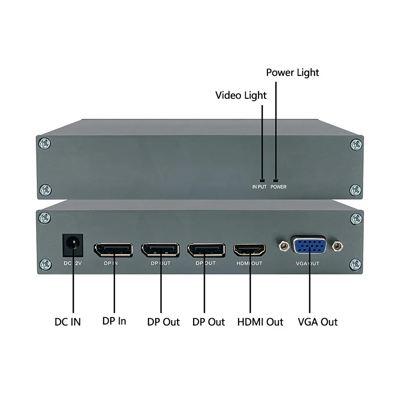 PINWEI 4K 60Hz DisplayPort 1X4 Splitter 1 in 4 Out DP to 2 DP HDMI VGA Hybrid Video Splitter
PINWEI 4K 60Hz DisplayPort 1X4 Splitter 1 in 4 Out DP to 2 DP HDMI VGA Hybrid Video Splitter