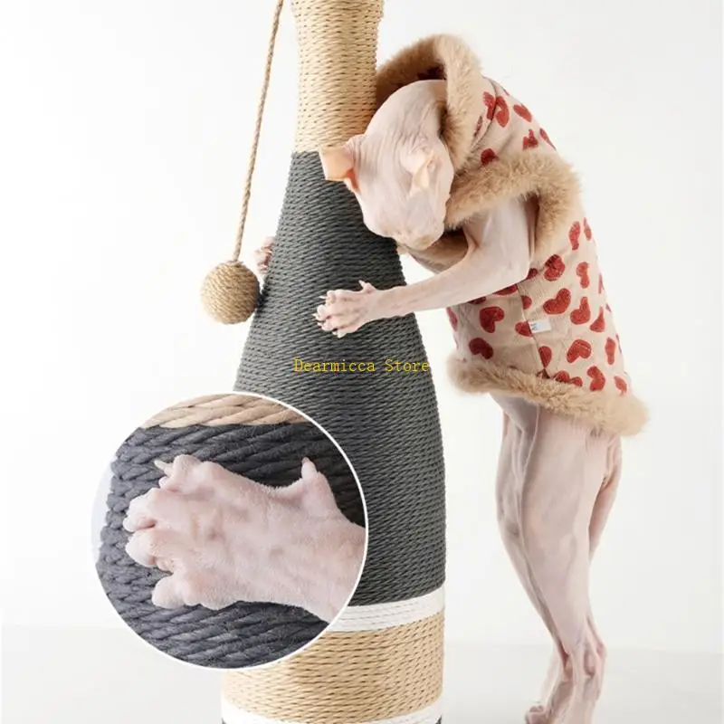 P0UE Cats Scratcher Toy Sisal Rope Post Wine Bottle Toy Protect Your Furniture
P0UE Cats Scratcher Toy Sisal Rope Post Wine Bottle Toy Protect Your Furniture