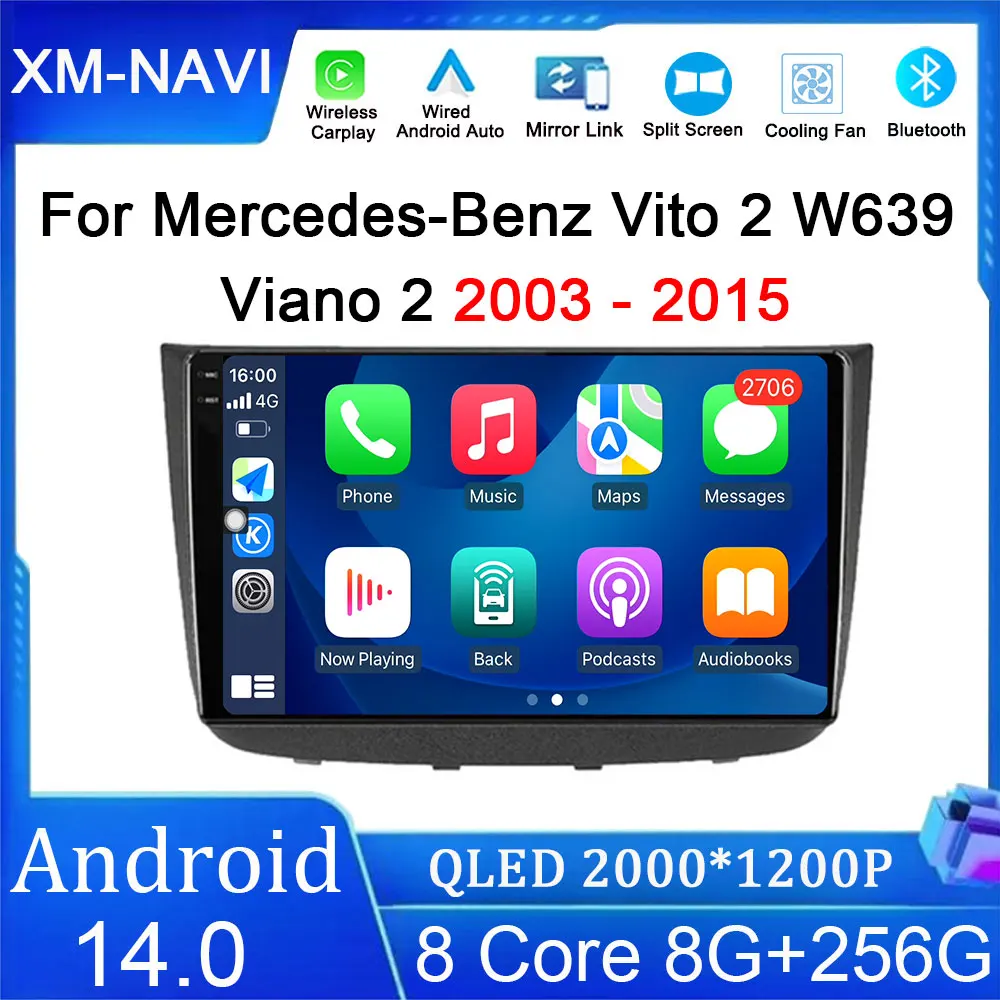 Carplay Android 14 автомобильный радиоприемник, мультимедийный плеер для Mercedes-Benz Vito 2 W639 Viano 2 2003-2015, навигация GPS 4G + WIFI
Carplay Android 14 автомобильный радиоприемник, мультимедийный плеер для Mercedes-Benz Vito 2 W639 Viano 2 2003-2015, навигация GPS 4G + WIFI