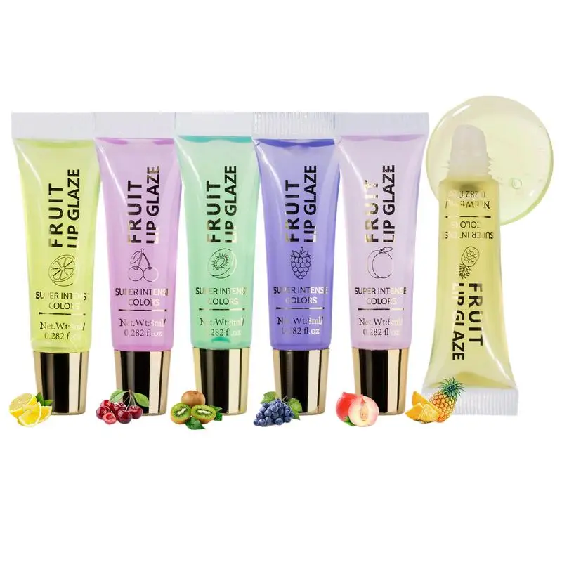 6pcs Fruit Flavor Glossy Lip Oil Set Moisturizing Clear Lip Gloss Lip Glaze Brightening Lip Oil long-lasting hydrating Lip Gloss
6pcs Fruit Flavor Glossy Lip Oil Set Moisturizing Clear Lip Gloss Lip Glaze Brightening Lip Oil long-lasting hydrating Lip Gloss