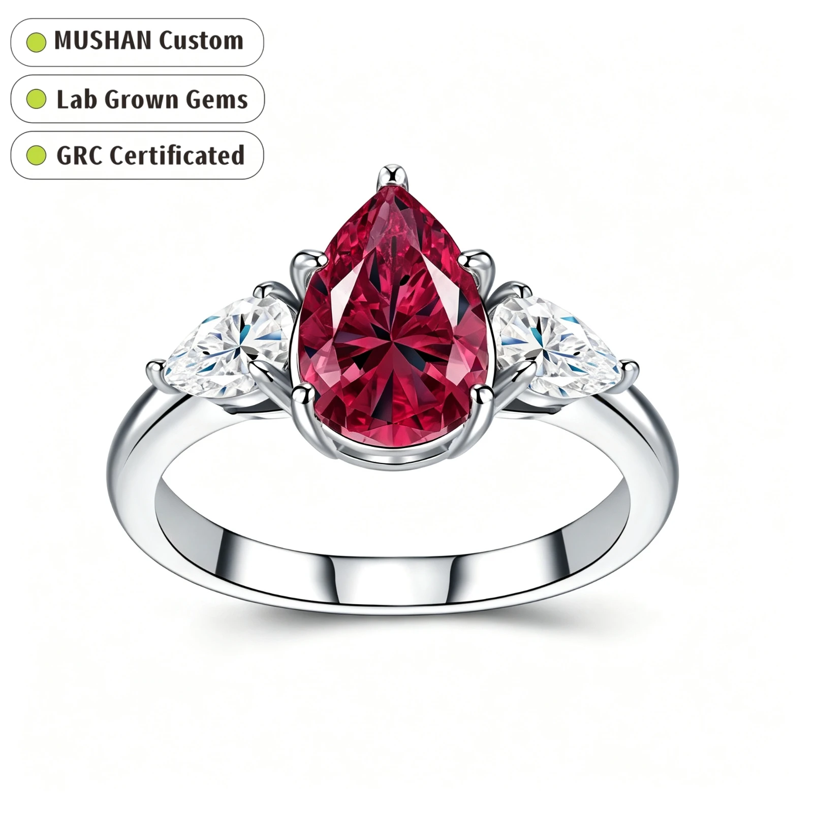 MUSHAN Custom Jewelry 925 Sterling Silver Ring Band for Women 4ct Lab Grown Gemstones Ruby Emerald Sapphire Rings Jewelry
MUSHAN Custom Jewelry 925 Sterling Silver Ring Band for Women 4ct Lab Grown Gemstones Ruby Emerald Sapphire Rings Jewelry