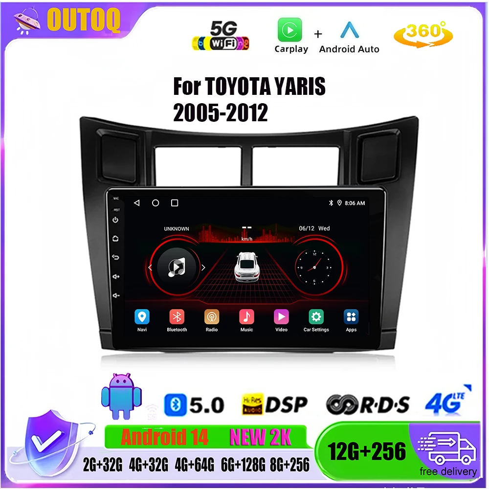 Для TOYOTA YARIS 2005-2012 Автомобильный радиоприемник Android 14 Авто Стерео 2 Din Carplay Автомобильный мультимедийный плеер GPS-навигатор DSP BT Головное устройство
Для TOYOTA YARIS 2005-2012 Автомобильный радиоприемник Android 14 Авто Стерео 2 Din Carplay Автомобильный мультимедийный плеер GPS-навигатор DSP BT Головное устройство
