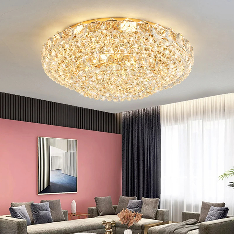 Luxury Two Tiers Crystal Ceiling Lights for Living Room Decor Lustres LED Gold Ceiling Lamp Modern Home Lighting Remote Dimmable
Luxury Two Tiers Crystal Ceiling Lights for Living Room Decor Lustres LED Gold Ceiling Lamp Modern Home Lighting Remote Dimmable