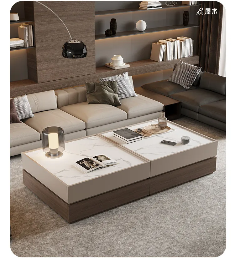HYS building block coffee table Italian minimalist black walnut wood grain rock slab tea table small apartment living room
HYS building block coffee table Italian minimalist black walnut wood grain rock slab tea table small apartment living room