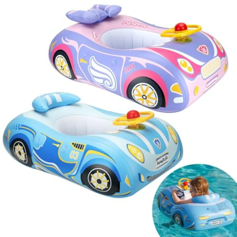 Toddler Float 2-Pack - Interactive baby pool floats for safe water play, EVA foam, blue/yellow, dual-seat design with sunshade
Toddler Float 2-Pack - Interactive baby pool floats for safe water play, EVA foam, blue/yellow, dual-seat design with sunshade