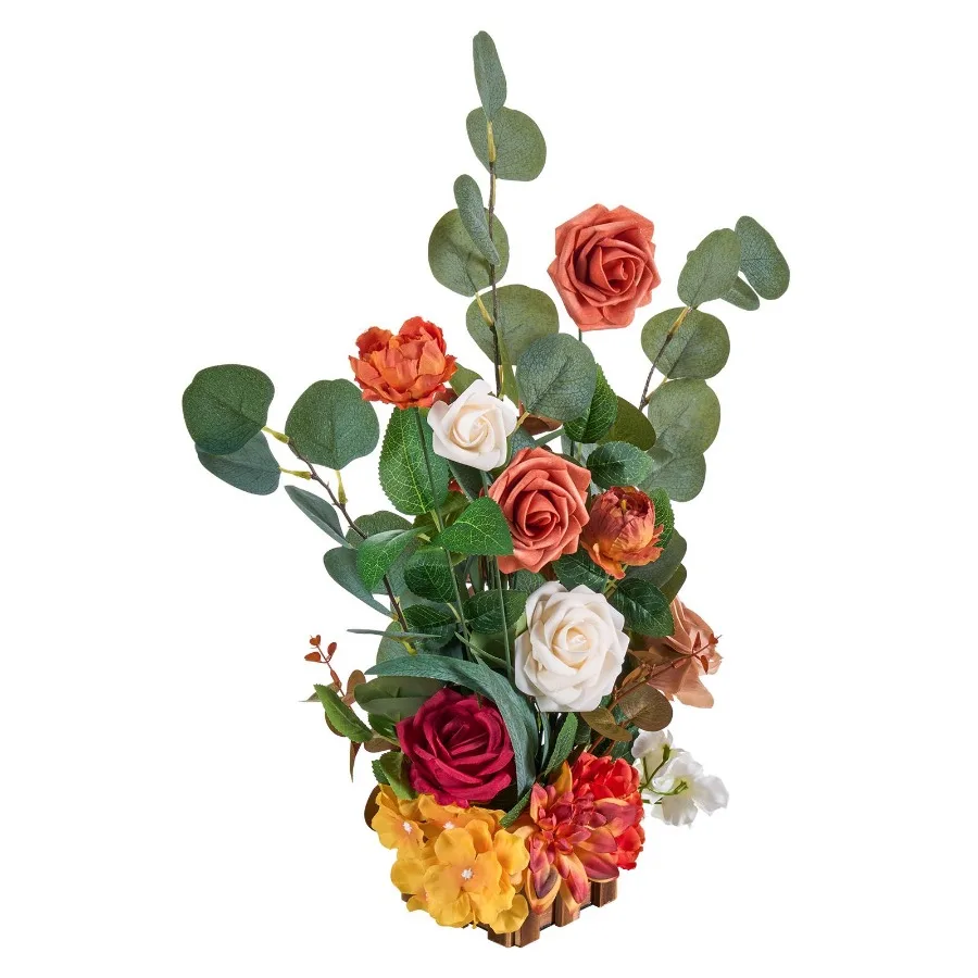 Wedding aisle runner chair decor: 4 pcs standing artificial flowers, 17.5-inch tall orange faux floral arrangements, silk petal
Wedding aisle runner chair decor: 4 pcs standing artificial flowers, 17.5-inch tall orange faux floral arrangements, silk petal