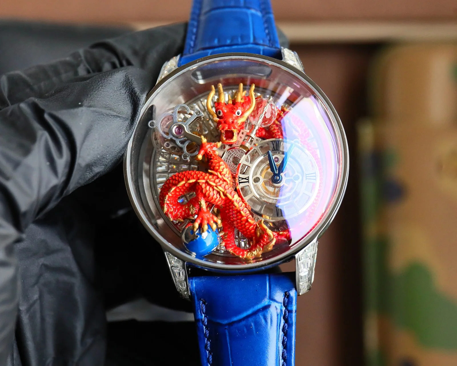 High-end Celestial Flywheel Asian Dragon Mechanical Wristwatch Limited Edition Fashion Top Watch
High-end Celestial Flywheel Asian Dragon Mechanical Wristwatch Limited Edition Fashion Top Watch