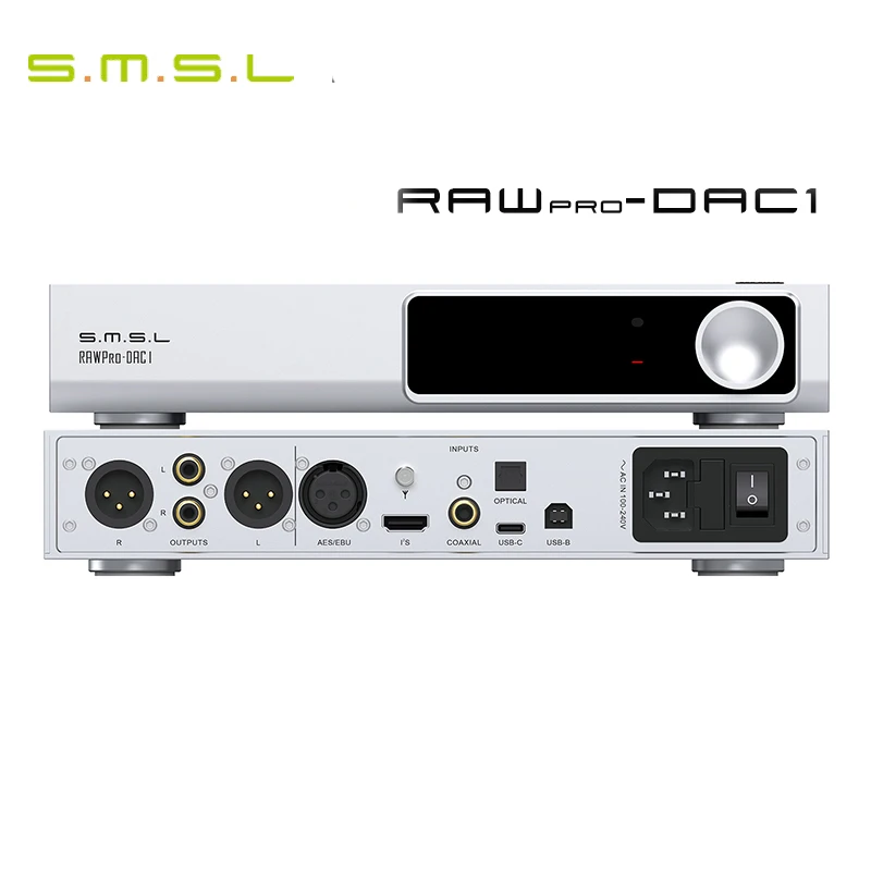 SMSL RAWPro-DAC1 Digital Audio Decoder USB DAC ES9039MSPRO LDAC MQA APTX/HD SBC AAC DSD Balanced Bluetooth 5.1 DSD512 Decoding
SMSL RAWPro-DAC1 Digital Audio Decoder USB DAC ES9039MSPRO LDAC MQA APTX/HD SBC AAC DSD Balanced Bluetooth 5.1 DSD512 Decoding