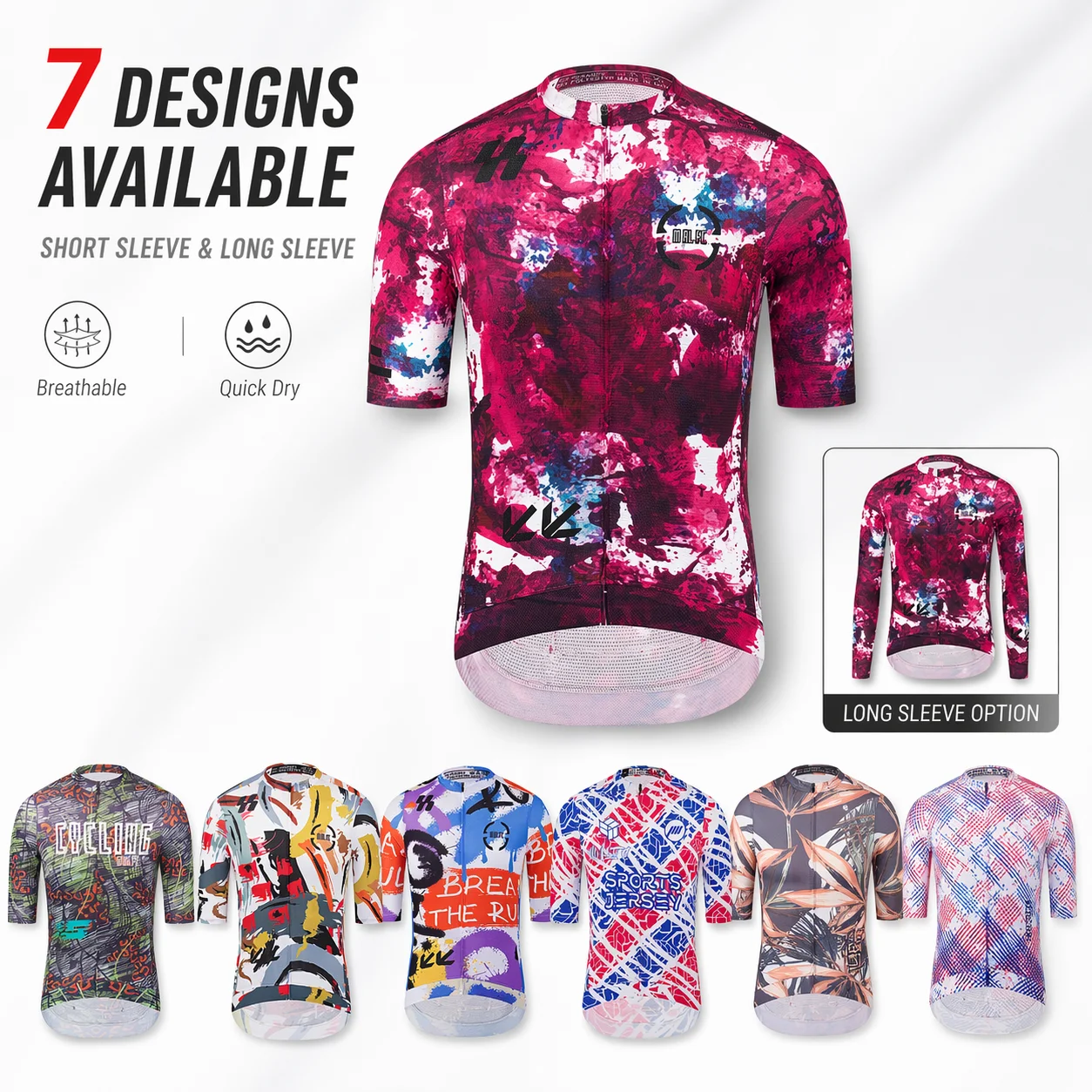 MALFC Men Road Cycling Jersey 7 Colors Short Long Sleeve Quick Dry Breathable Bicycle Bike Shirt Cycling Top
MALFC Men Road Cycling Jersey 7 Colors Short Long Sleeve Quick Dry Breathable Bicycle Bike Shirt Cycling Top