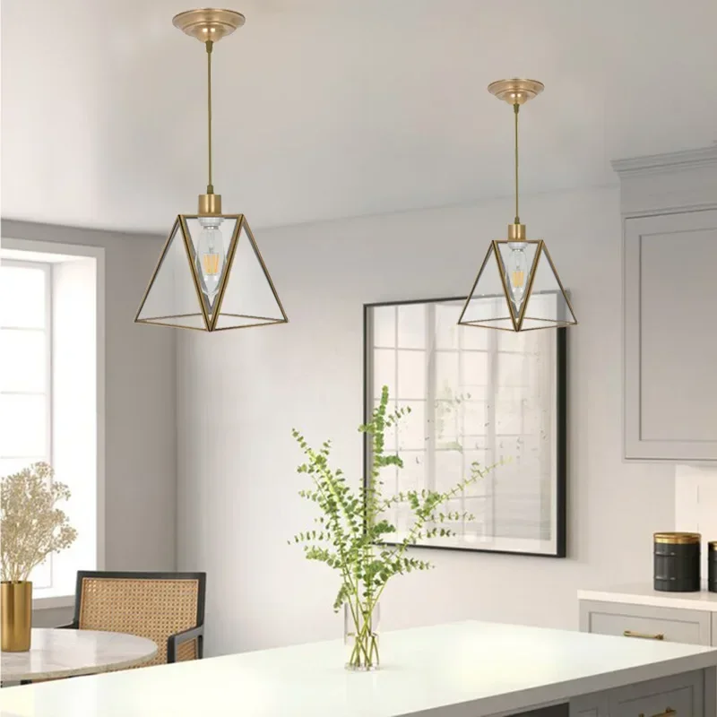 GHEUVNJ Glass all copper lamp, American style bedroom, bedside, restaurant, bar, foyer, small pendant light
GHEUVNJ Glass all copper lamp, American style bedroom, bedside, restaurant, bar, foyer, small pendant light