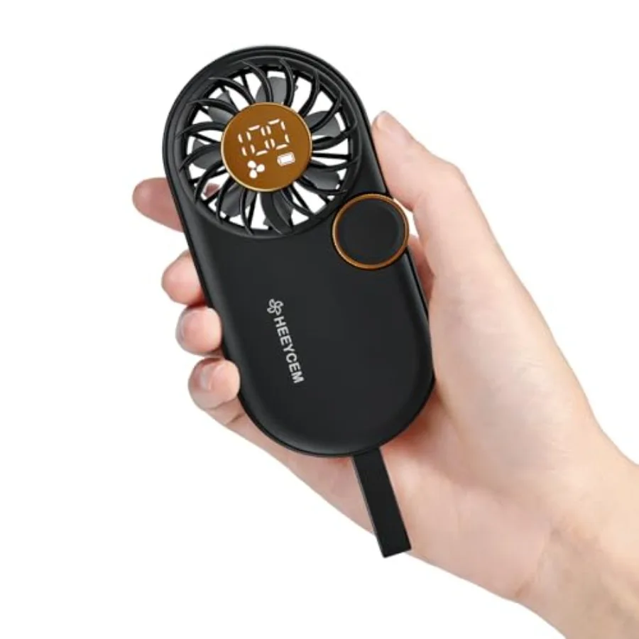 Small Portable Handheld Fan, 5- Speeds Powerful Mini Personal Fan, Rechargeable Fans with Smart LED Display, Lightweigh, for Ou
Small Portable Handheld Fan, 5- Speeds Powerful Mini Personal Fan, Rechargeable Fans with Smart LED Display, Lightweigh, for Ou