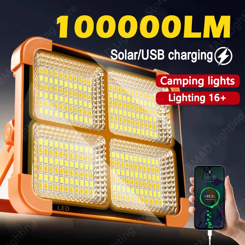 Портативный солнечный светильник для кемпинга с аккумулятором высокой мощности 20000 Вт, перезаряжаемый светодиодный прожектор с магнитным освещением для палатки, аварийный ночной светильник
Портативный солнечный светильник для кемпинга с аккумулятором высокой мощности 20000 Вт, перезаряжаемый светодиодный прожектор с магнитным освещением для палатки, аварийный ночной светильник