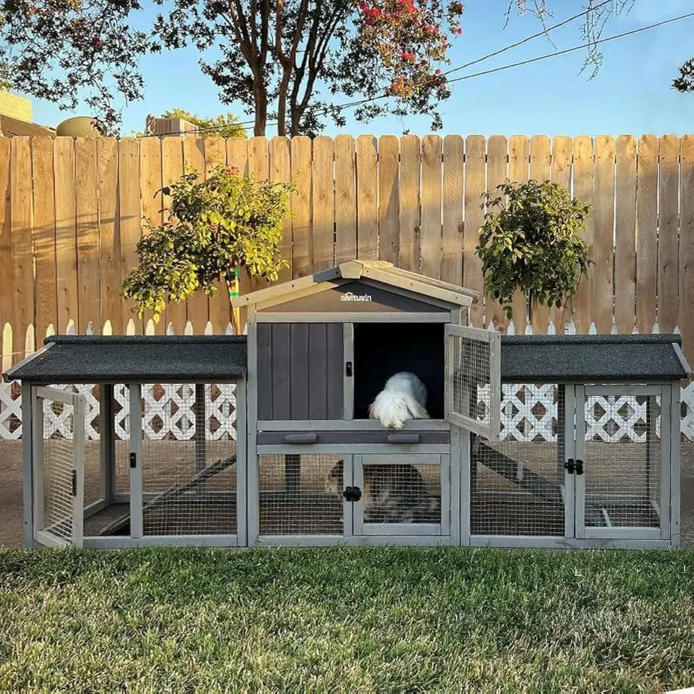 Large Indoor/Outdoor Rabbit Hutch, Spacious Cage for Bunny Comfort
Large Indoor/Outdoor Rabbit Hutch, Spacious Cage for Bunny Comfort