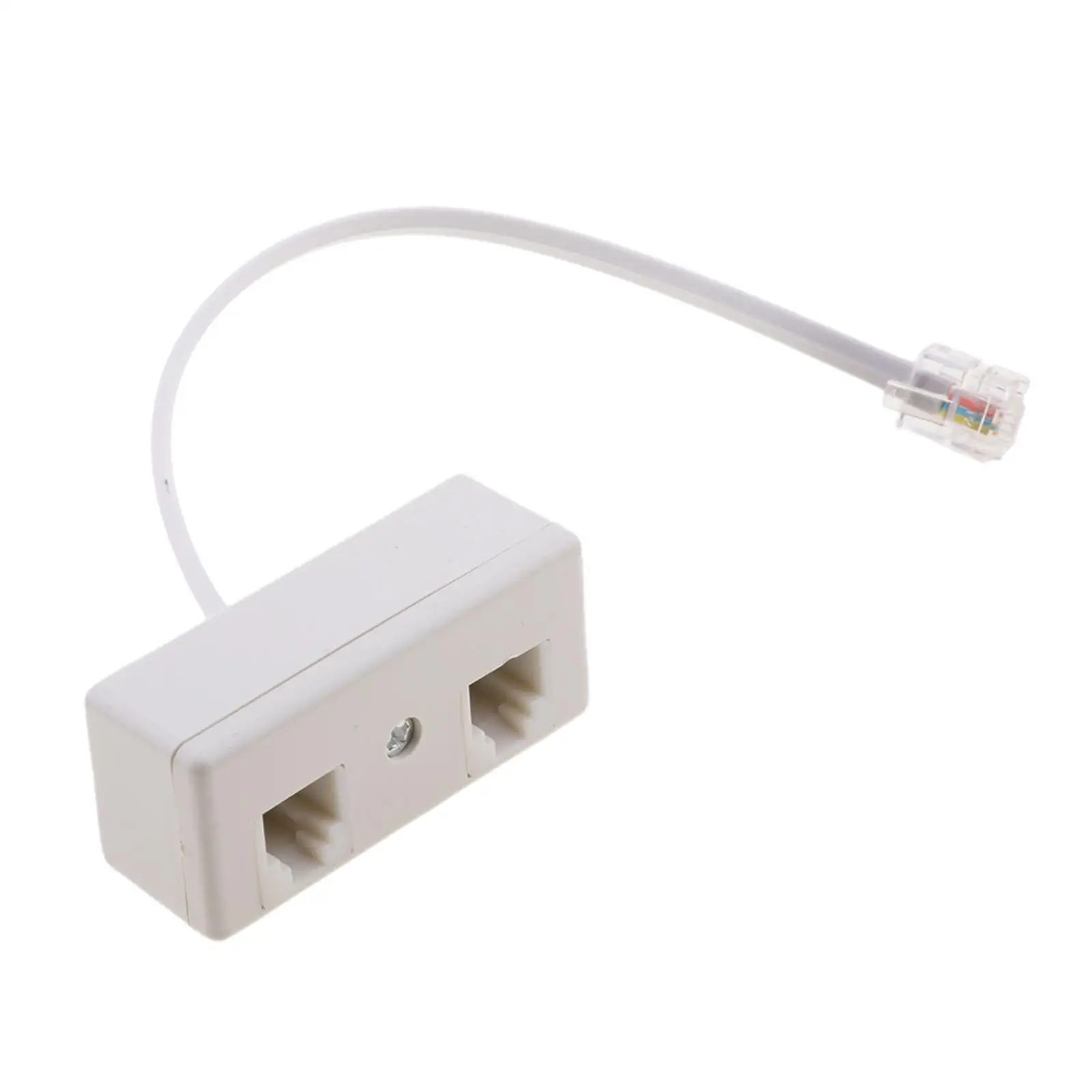 2-Way RJ11 US Telephone Plug to RJ11 Socket Adapter and Splitter for Landline Telephone
2-Way RJ11 US Telephone Plug to RJ11 Socket Adapter and Splitter for Landline Telephone
