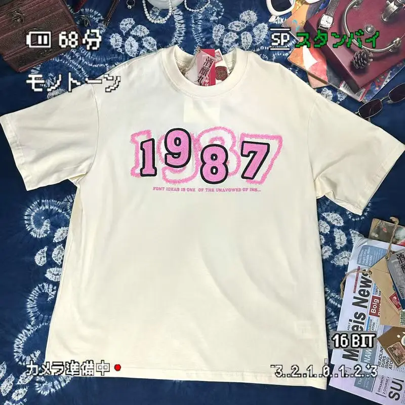 Новинка 2024 года, американская ретро-гонконгская рубашка с вышивкой для пары, женская футболка с коротким рукавом, повседневные корейские модные футболки
Новинка 2024 года, американская ретро-гонконгская рубашка с вышивкой для пары, женская футболка с коротким рукавом, повседневные корейские модные футболки