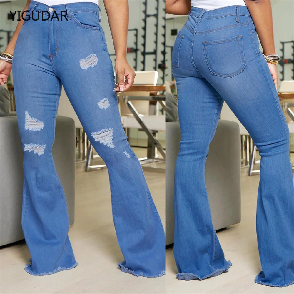 Ladies Denim Flare Jeans Women ripped Jeans Denim Skinny Jeans Pants Female Wide Leg Hole Jeans Street Style y2k Sexy jeans
Ladies Denim Flare Jeans Women ripped Jeans Denim Skinny Jeans Pants Female Wide Leg Hole Jeans Street Style y2k Sexy jeans