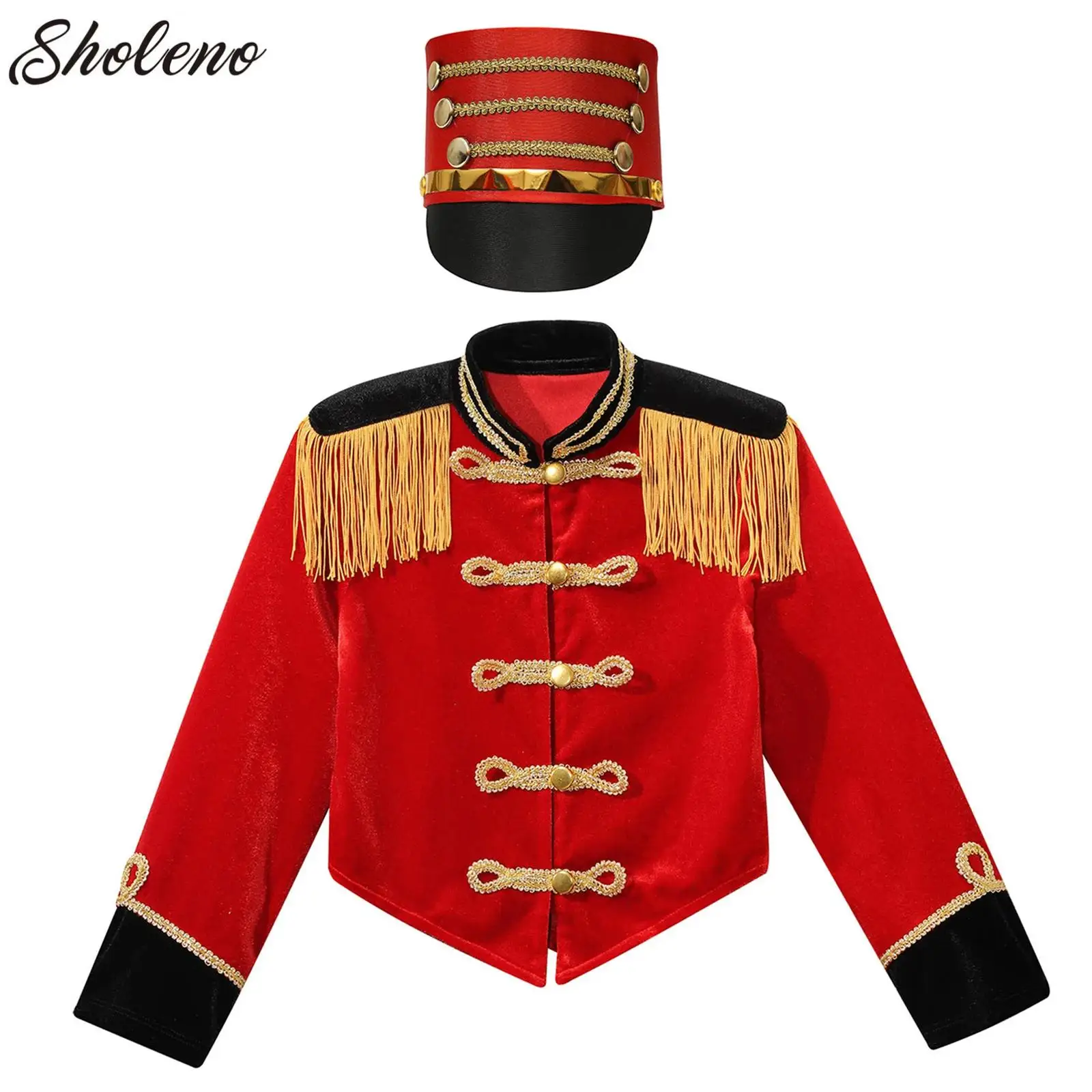 Kids Girls Drummer Uniform Circus Ringmaster Costume Halloween Fringe Magician Cosplay Fancy Dress Up Drum Majorette Jacket Set
Kids Girls Drummer Uniform Circus Ringmaster Costume Halloween Fringe Magician Cosplay Fancy Dress Up Drum Majorette Jacket Set