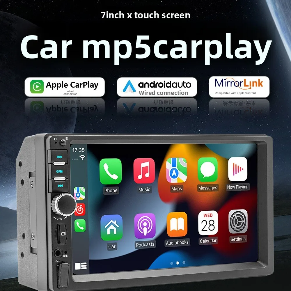 7 Inch HD Car MP5 Player with Carplay, Bluetooth Stereo Multimedia Player, Radio Audio Receiver android car radio
7 Inch HD Car MP5 Player with Carplay, Bluetooth Stereo Multimedia Player, Radio Audio Receiver android car radio