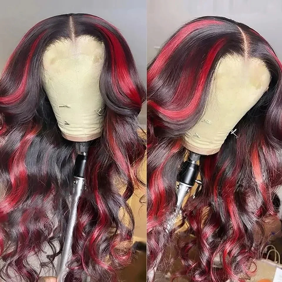 Black And Red Highlight Body Wave Lace Front Wig 13X4 HD PrePlucked Heat Resistant For Beginner Friendly Glueless Synthetic Wigs
Black And Red Highlight Body Wave Lace Front Wig 13X4 HD PrePlucked Heat Resistant For Beginner Friendly Glueless Synthetic Wigs