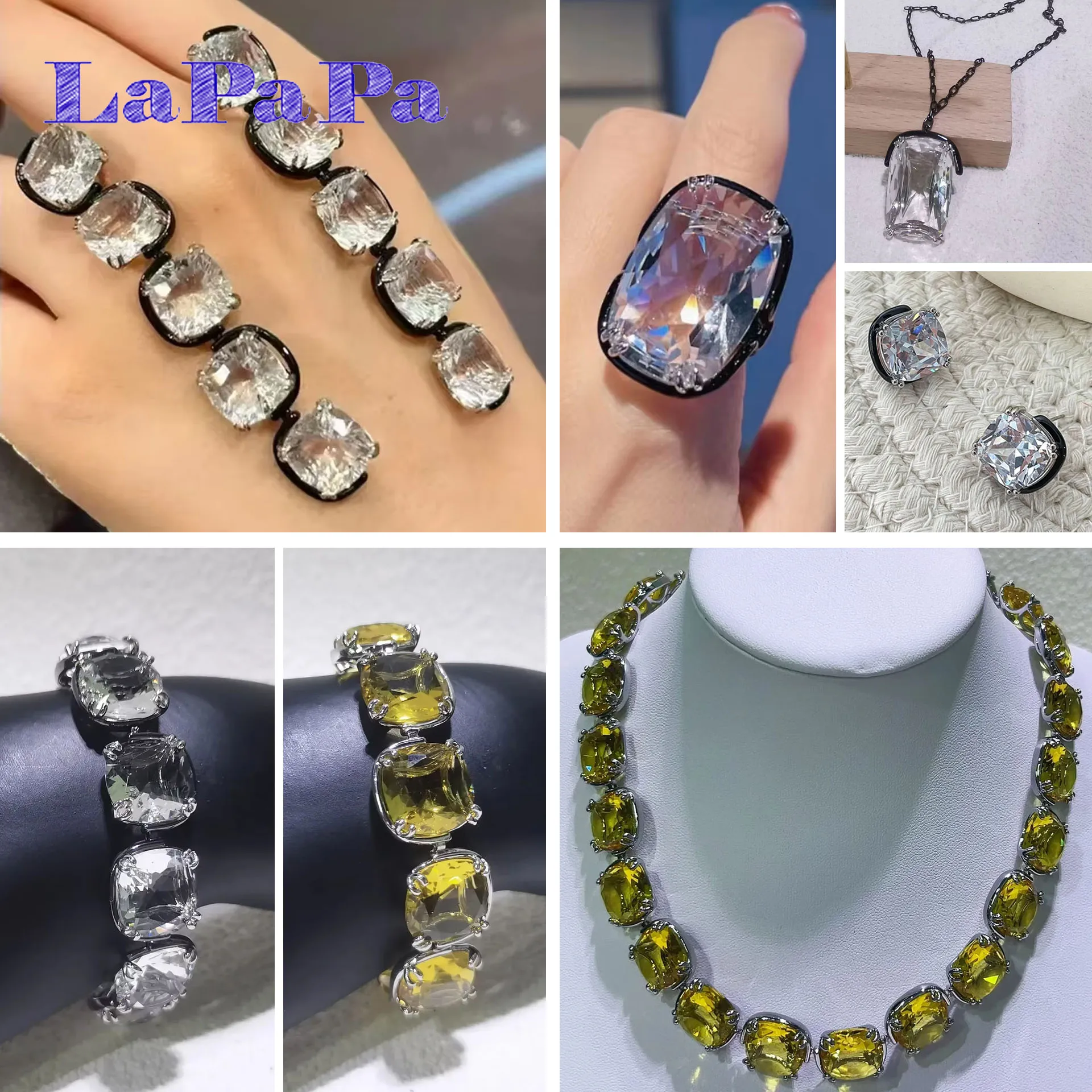 2025 New Original Square Cut Crystal Earrings Bracelet Necklace Ring Fashion for Women High Quality Exquisite Jewelry Set
2025 New Original Square Cut Crystal Earrings Bracelet Necklace Ring Fashion for Women High Quality Exquisite Jewelry Set