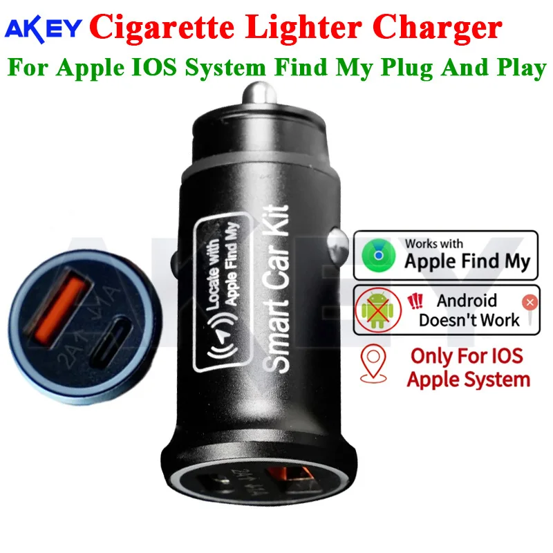 For IOS Apple System Find My Plug and Play Car Charger Cigarette Lighter USB Type-C Adapter Hidden GPS Locator Car Tracker Tool
For IOS Apple System Find My Plug and Play Car Charger Cigarette Lighter USB Type-C Adapter Hidden GPS Locator Car Tracker Tool