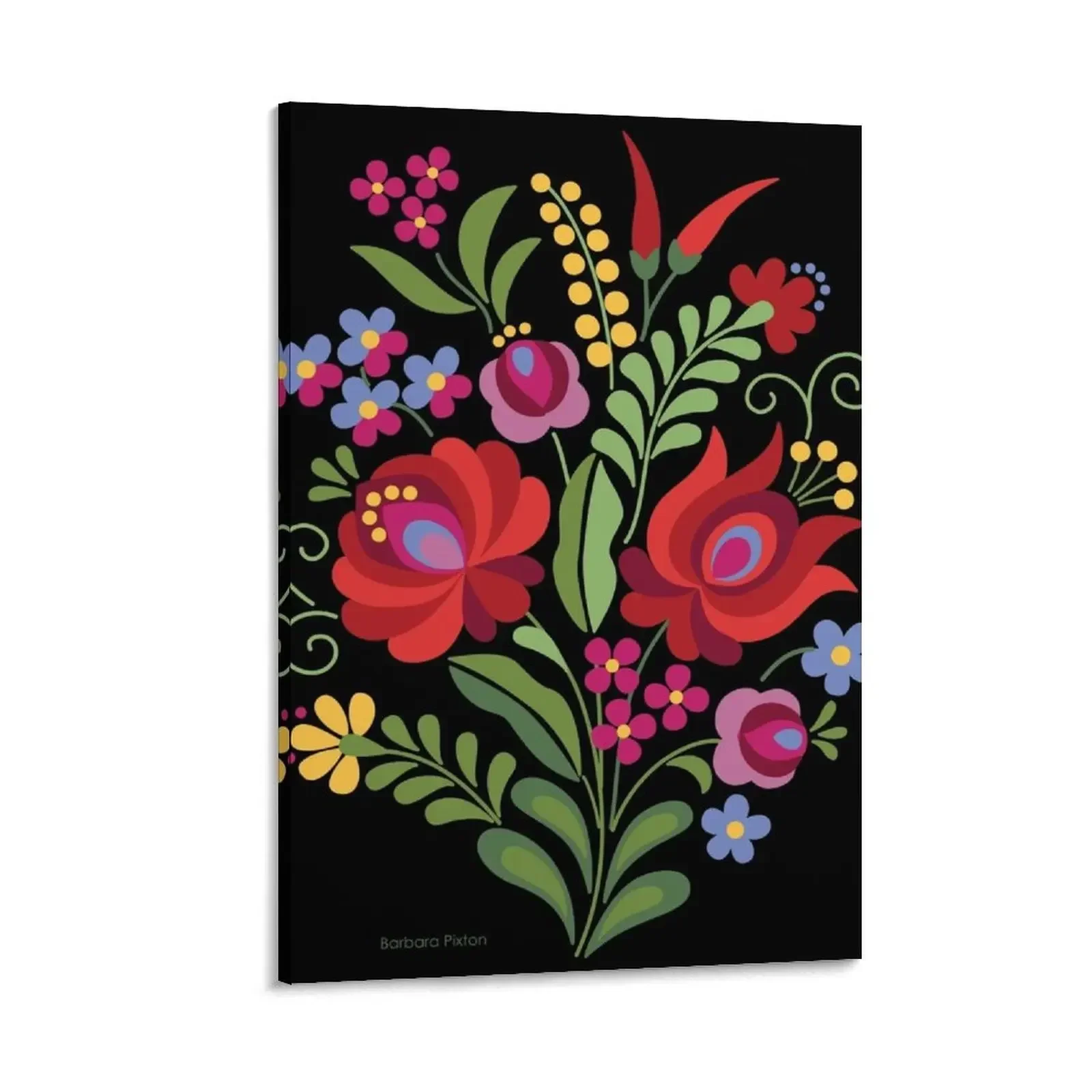 Hungarian Folk Design Red Peppers on Black Canvas Painting home decor wallpapers home decor posters
Hungarian Folk Design Red Peppers on Black Canvas Painting home decor wallpapers home decor posters