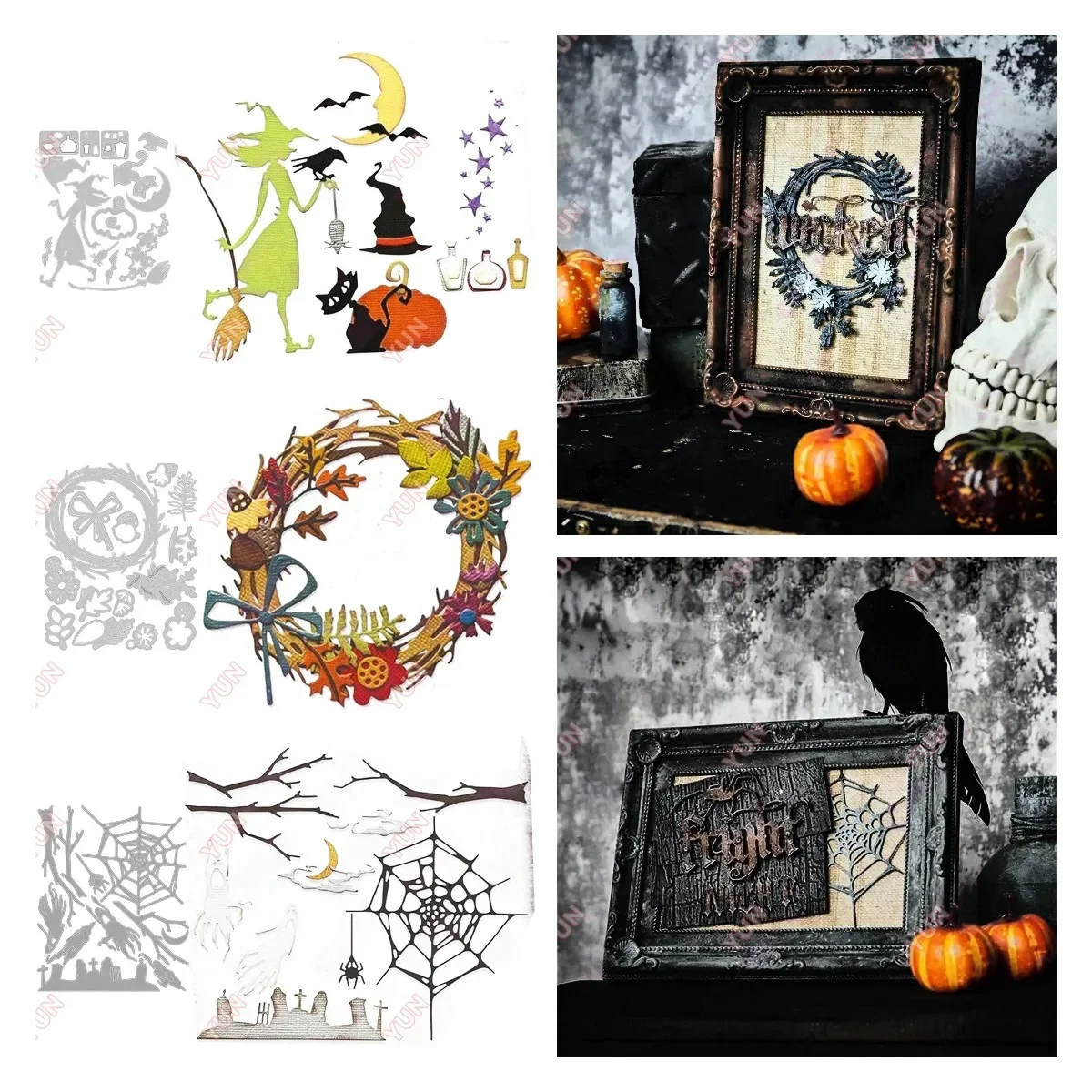 2025 Halloween Cards Gift Decor Metal Cutting Dies Garland Witch Spider Web Cut Die Set DIY Scrapbooking Paper Craft Knife Mould
2025 Halloween Cards Gift Decor Metal Cutting Dies Garland Witch Spider Web Cut Die Set DIY Scrapbooking Paper Craft Knife Mould