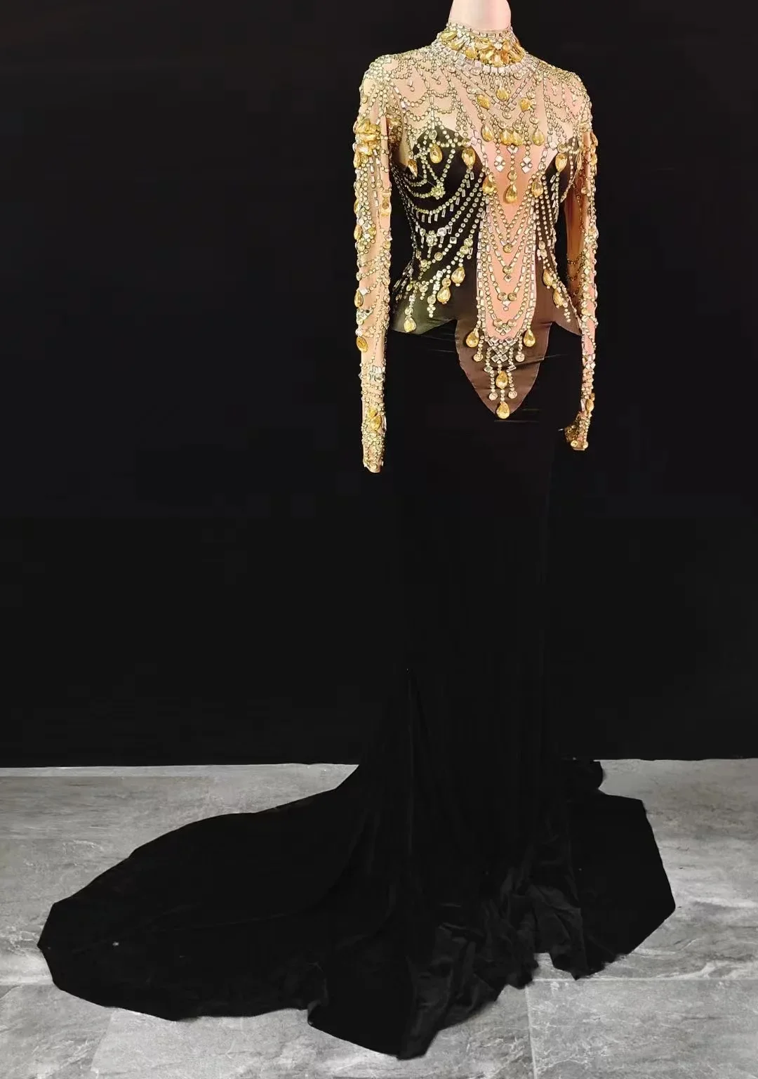 Glister Rhinestone Velvet Mermaid Dress For Women Evening Vintage Style Bachelor Party Banquet Stage Costumes Birthday Outfit
Glister Rhinestone Velvet Mermaid Dress For Women Evening Vintage Style Bachelor Party Banquet Stage Costumes Birthday Outfit