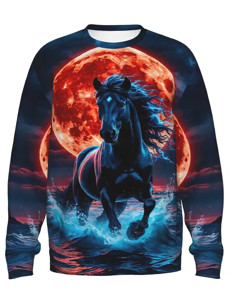 2026 New Animal Horse Graphic 3d Print Sweatshirt For Men Fashion Long Sleeve Crew Neck Hoodies Casual Oversized Unisex Pullover
2026 New Animal Horse Graphic 3d Print Sweatshirt For Men Fashion Long Sleeve Crew Neck Hoodies Casual Oversized Unisex Pullover