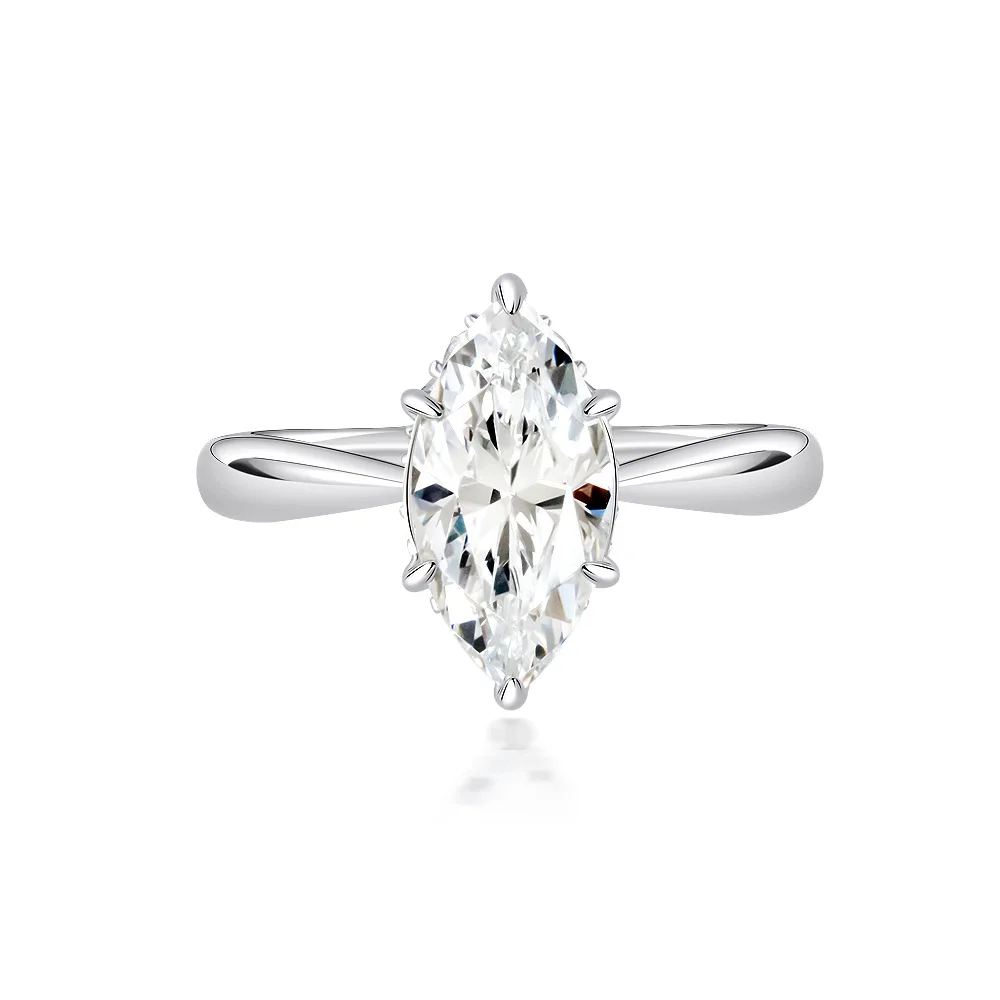 New 3ct White G Color Horse Eye 7 * 14 High Carbon Diamond Ring European and American 925 Silver Wedding Jewelry
New 3ct White G Color Horse Eye 7 * 14 High Carbon Diamond Ring European and American 925 Silver Wedding Jewelry