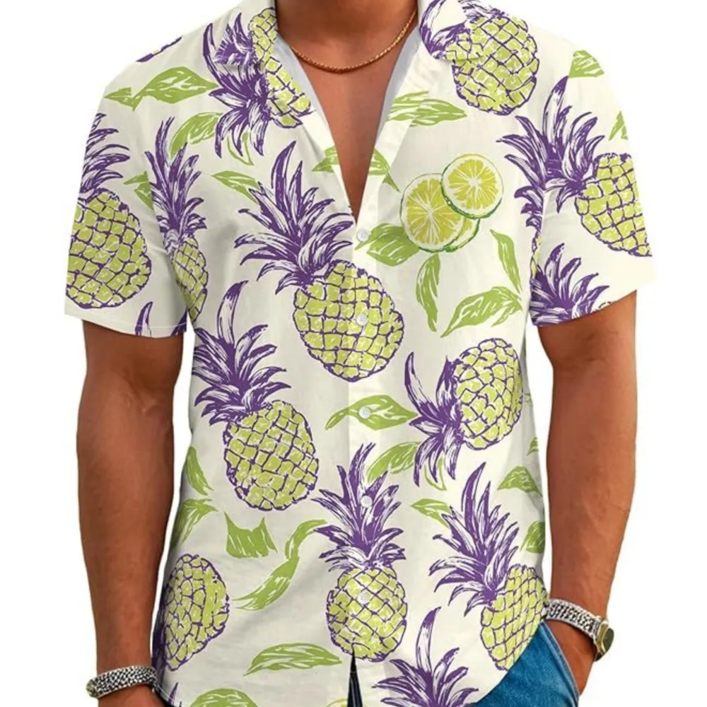 2026 summer Contrast men's shirts Loose fashion shirt for man menswear clothing vacation Beach Printed short sleeves personality
2026 summer Contrast men's shirts Loose fashion shirt for man menswear clothing vacation Beach Printed short sleeves personality