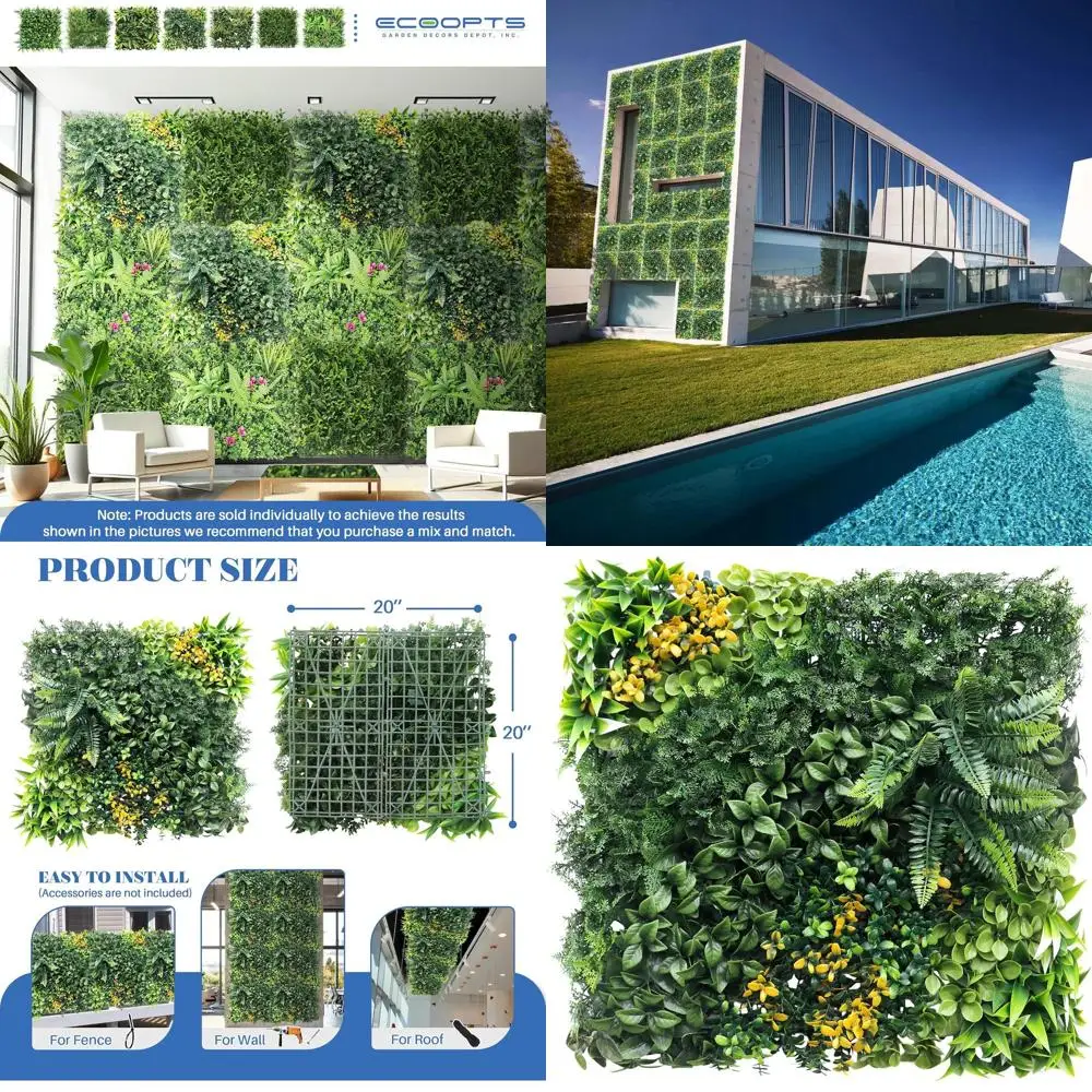 Искусственные панели из самшита 20x20 см для ограждений или декора, разнообразные # 8 листьев, набор из 7 штук, для улицы/дома
Искусственные панели из самшита 20x20 см для ограждений или декора, разнообразные # 8 листьев, набор из 7 штук, для улицы/дома