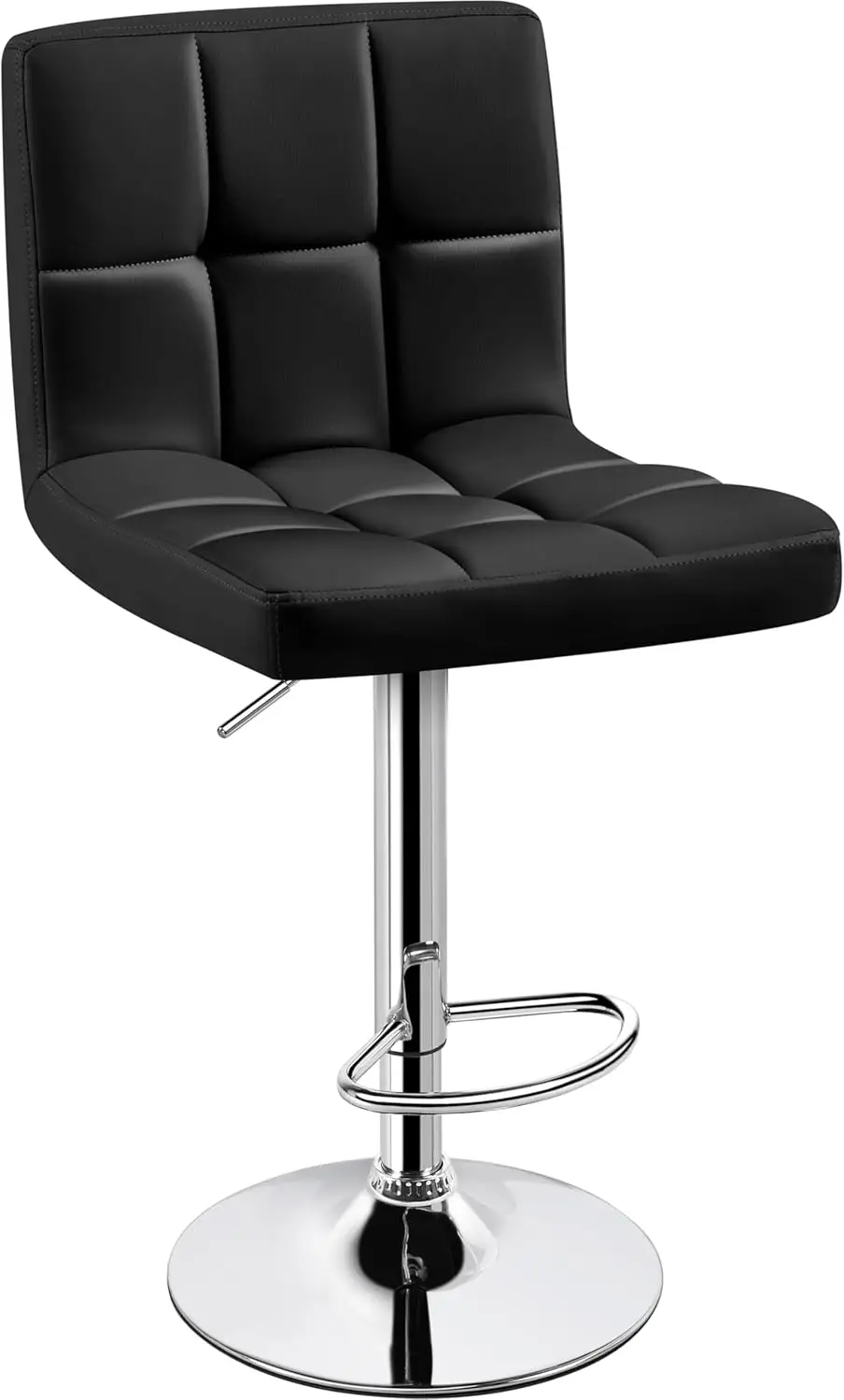 Adjustable PU Leather Swivel Barstool with Back and Footrest, Black, for Kitchen Counter Dining Room
Adjustable PU Leather Swivel Barstool with Back and Footrest, Black, for Kitchen Counter Dining Room