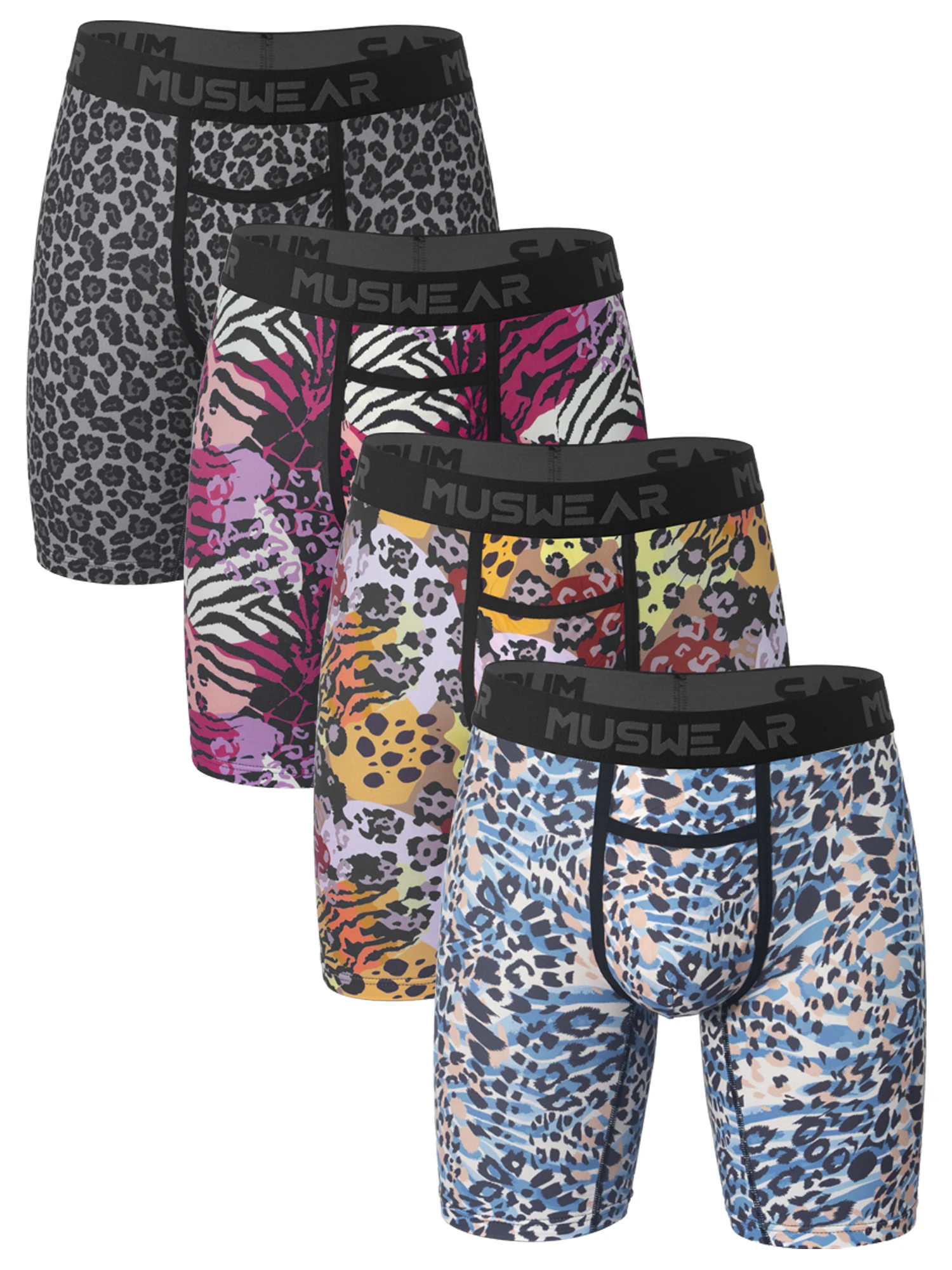4PCS MUSWEAR Men's Printed Top Opening Boxer Briefs, Anti Rolling Soft Comfortable Quick Dry Sports Underwear
4PCS MUSWEAR Men's Printed Top Opening Boxer Briefs, Anti Rolling Soft Comfortable Quick Dry Sports Underwear