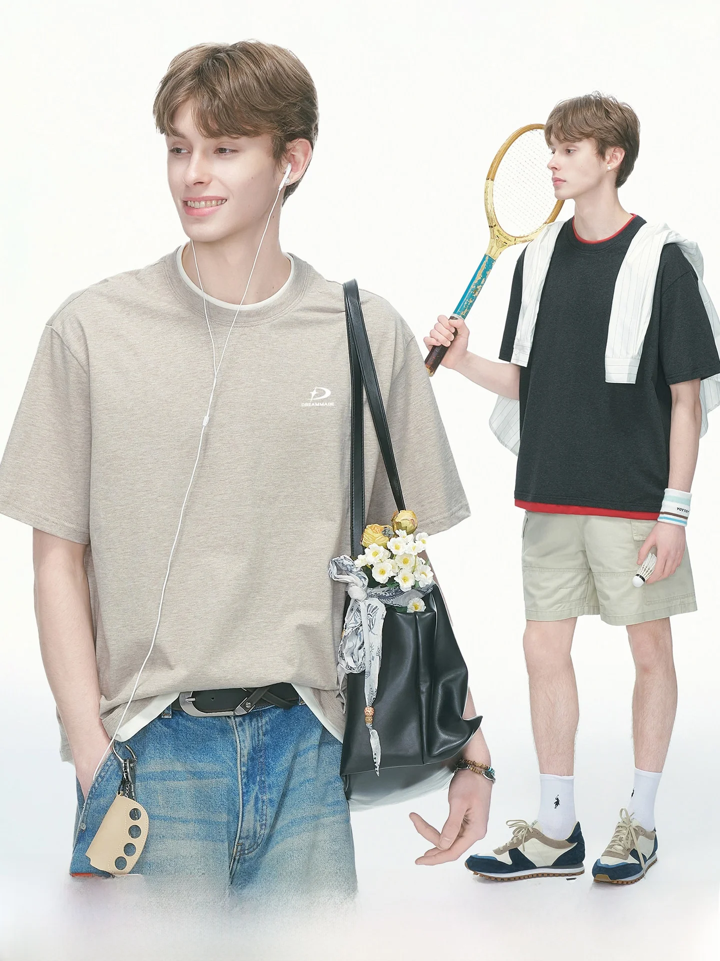 Dream Made American Retro Style Color Block Short Sleeve T-Shirt Loose Fit Men's Summer Casual Half Sleeve Couple's Top
Dream Made American Retro Style Color Block Short Sleeve T-Shirt Loose Fit Men's Summer Casual Half Sleeve Couple's Top