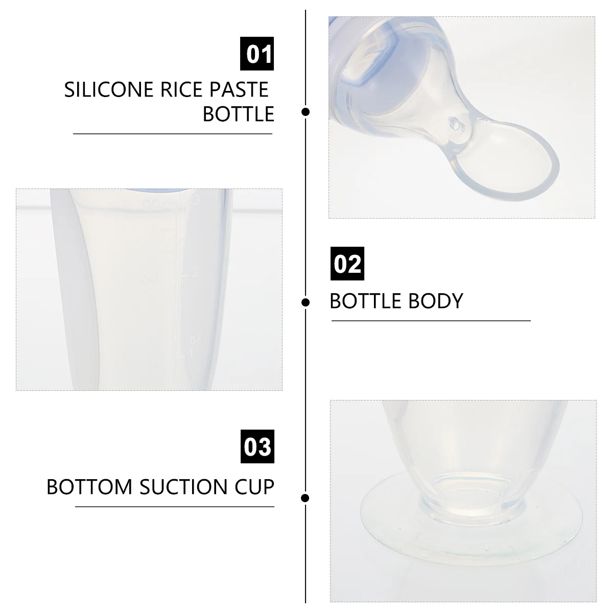 1Pcs Baby Rice Cereal Feeder Silicone Squeeze Feeding Bottle Soft Food Feeding Tool for Rice Cereal Vegetable Fruit Puree Milk
1Pcs Baby Rice Cereal Feeder Silicone Squeeze Feeding Bottle Soft Food Feeding Tool for Rice Cereal Vegetable Fruit Puree Milk